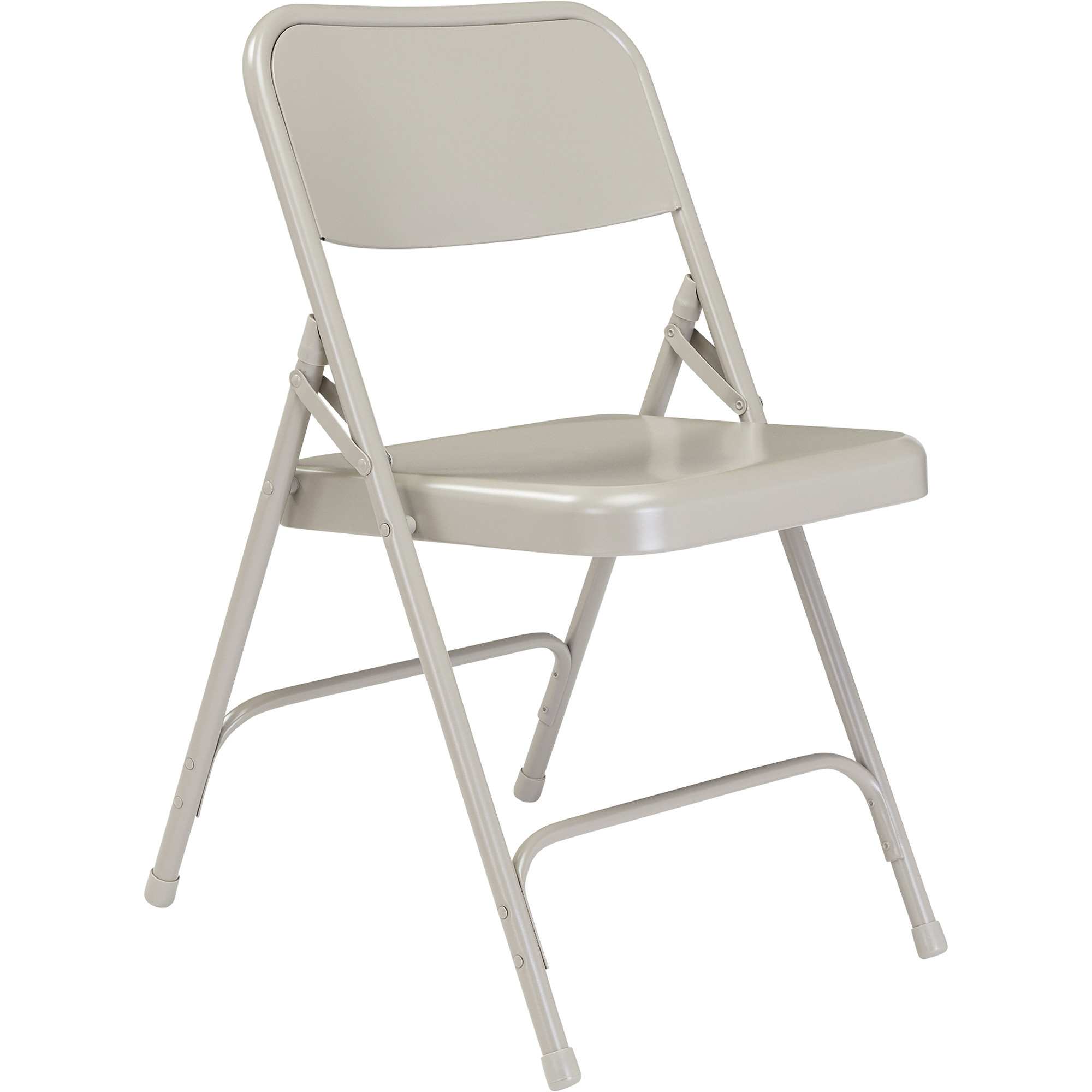 National Public Seating All Steel Folding Chairs, Set of 4, Grey, Model# 202