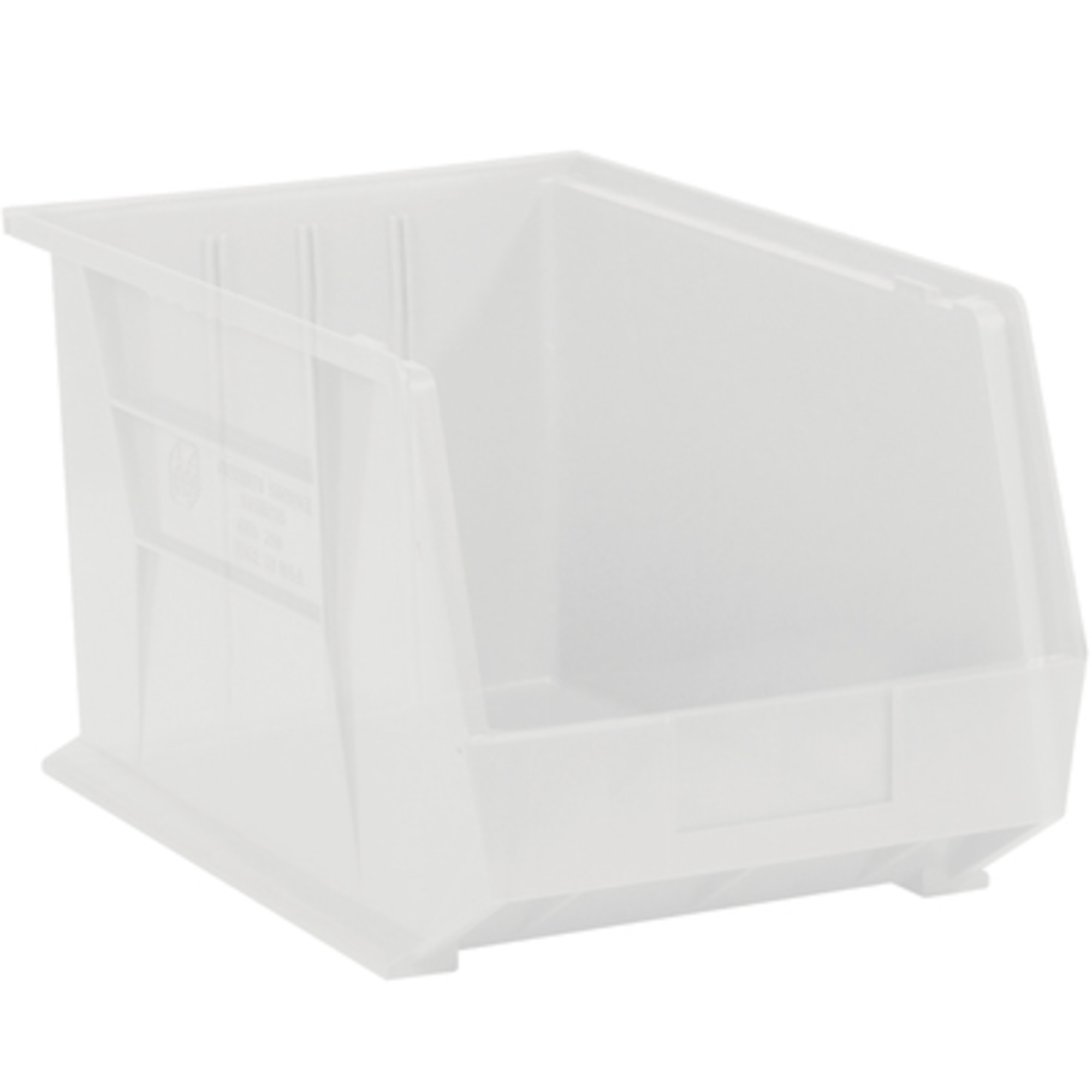 16 x 11 x 8in. Clear Plastic Stack HBB 4/CS, Height 8 in, Width 11 in, Bins Included (qty.) 4 Model# BINP1611CL