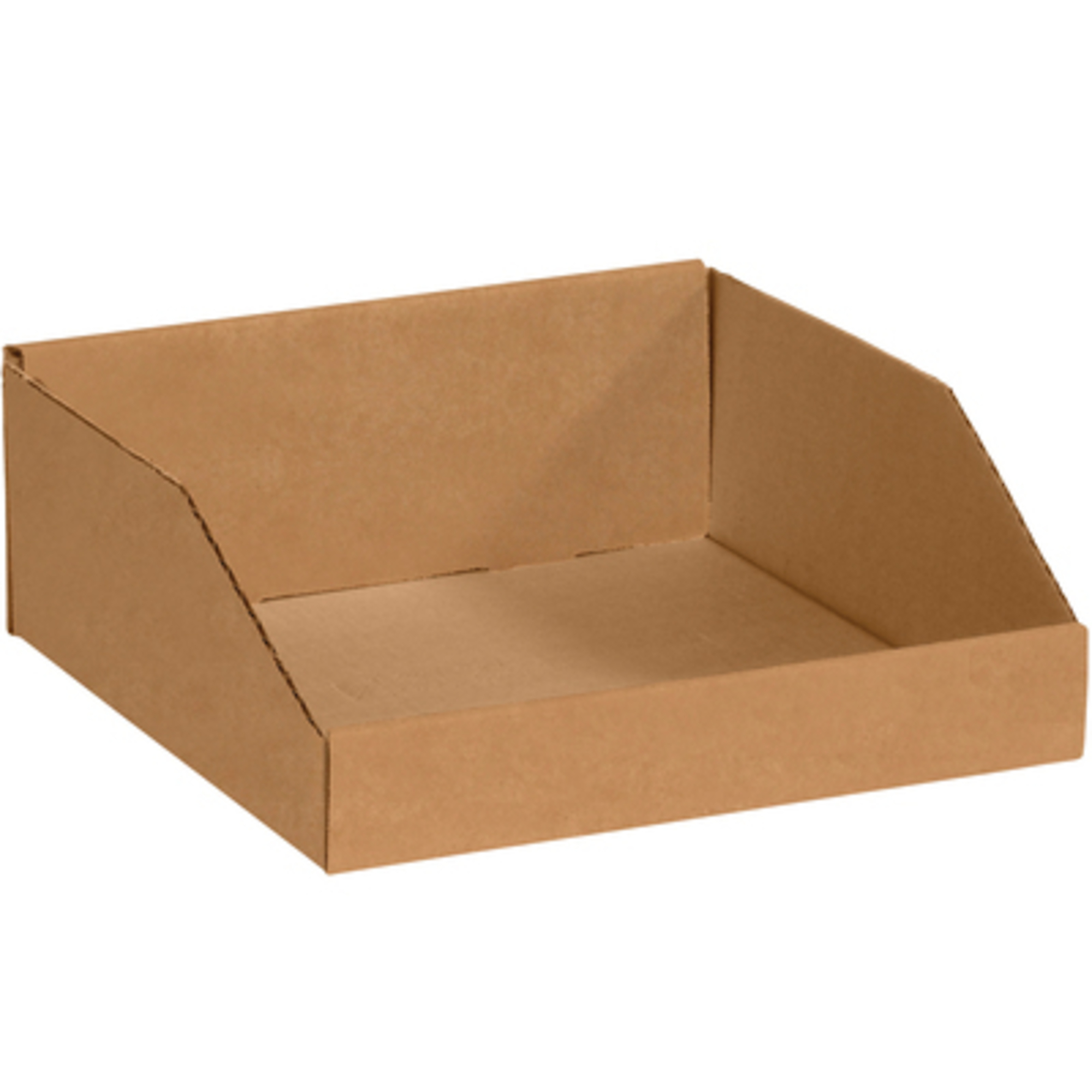 Stock Packaging Kraft Bin Boxes — 12in. x 12in. x 4.5in., 50 Pcs, Model# BINMT121214K