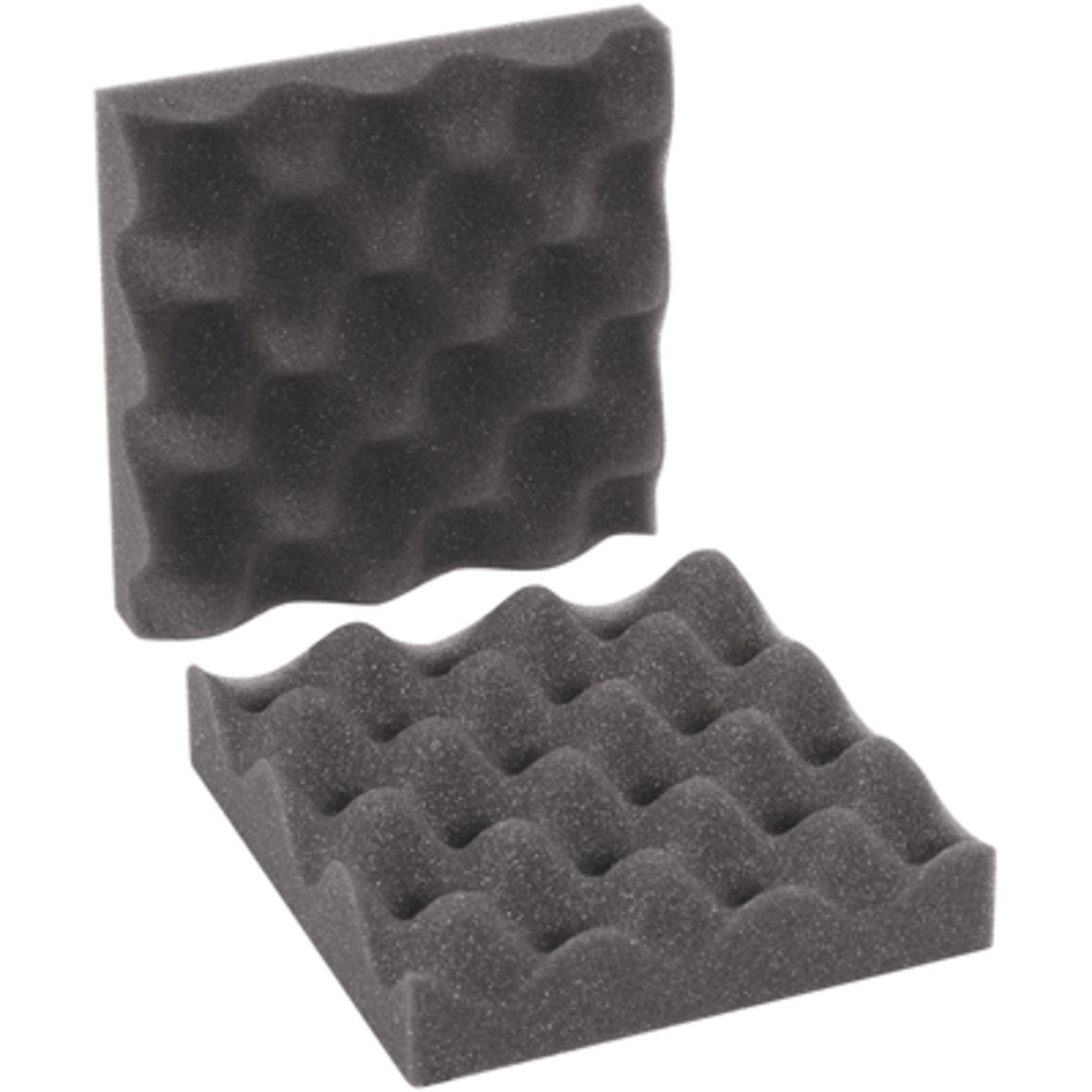 6 x 6 x 2in. Charcoal Convoluted Foam Sets 64/CS, Model# FCSC662
