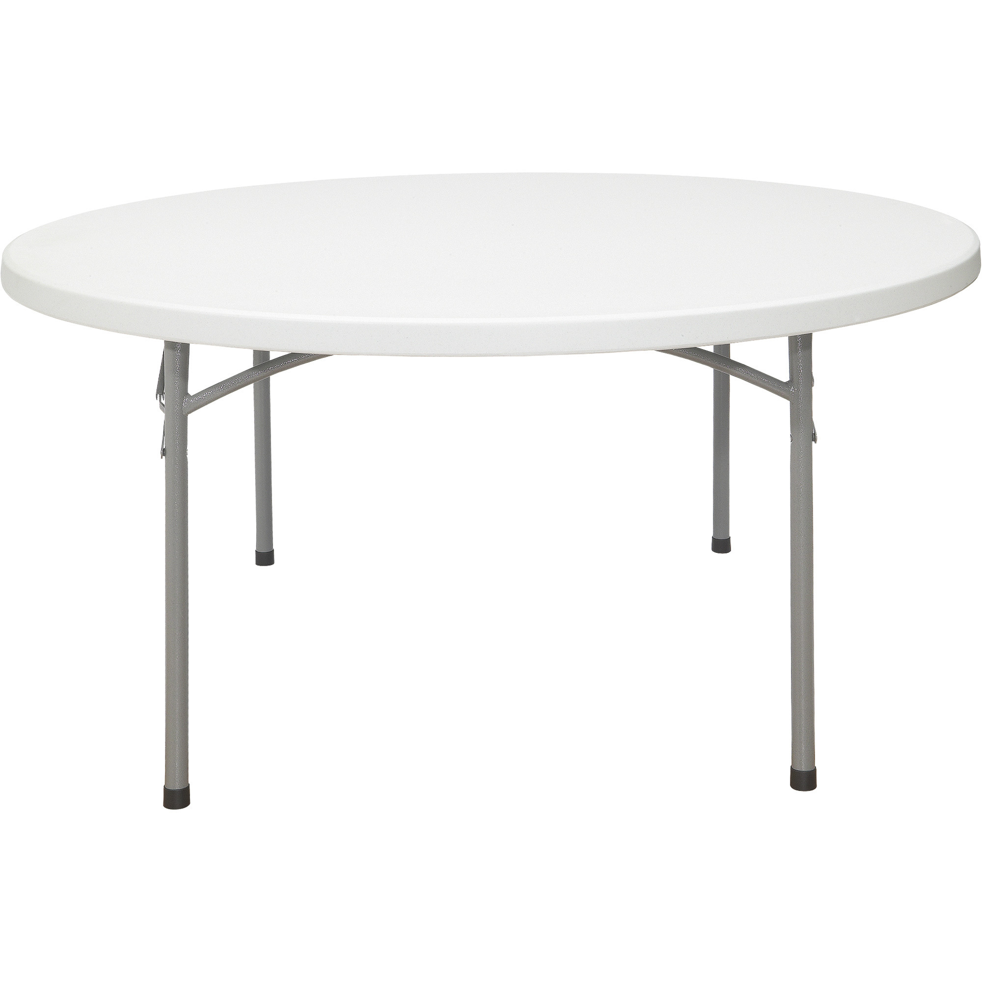 National Public Seating 60in. Round Folding Table, Light Speckled Gray, Model# BT60R