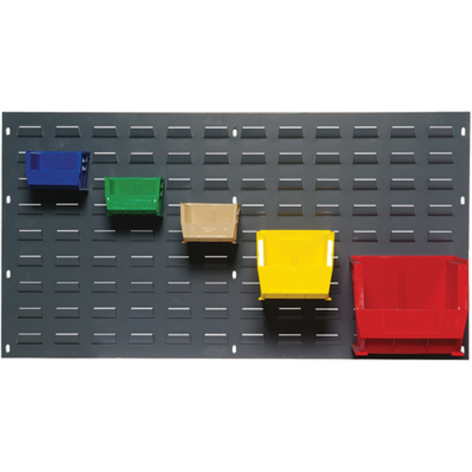 36 x 19in. Wall Mounted Panel Rack 1/CS, Height 19 in, Width 36 in, Bins Included (qty.) 1 Model# BINR3619P