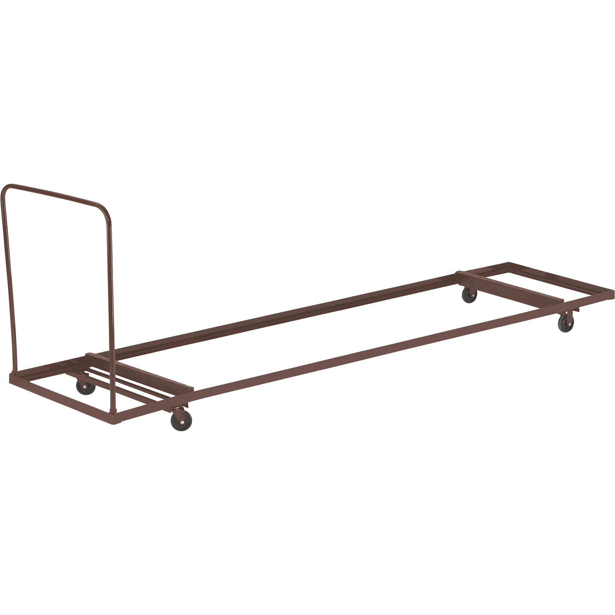 National Public Seating Folding Table Dolly, Dark Brown, 90 1/4in.Lx 31in.W x 43in.H, Model# DY-3096