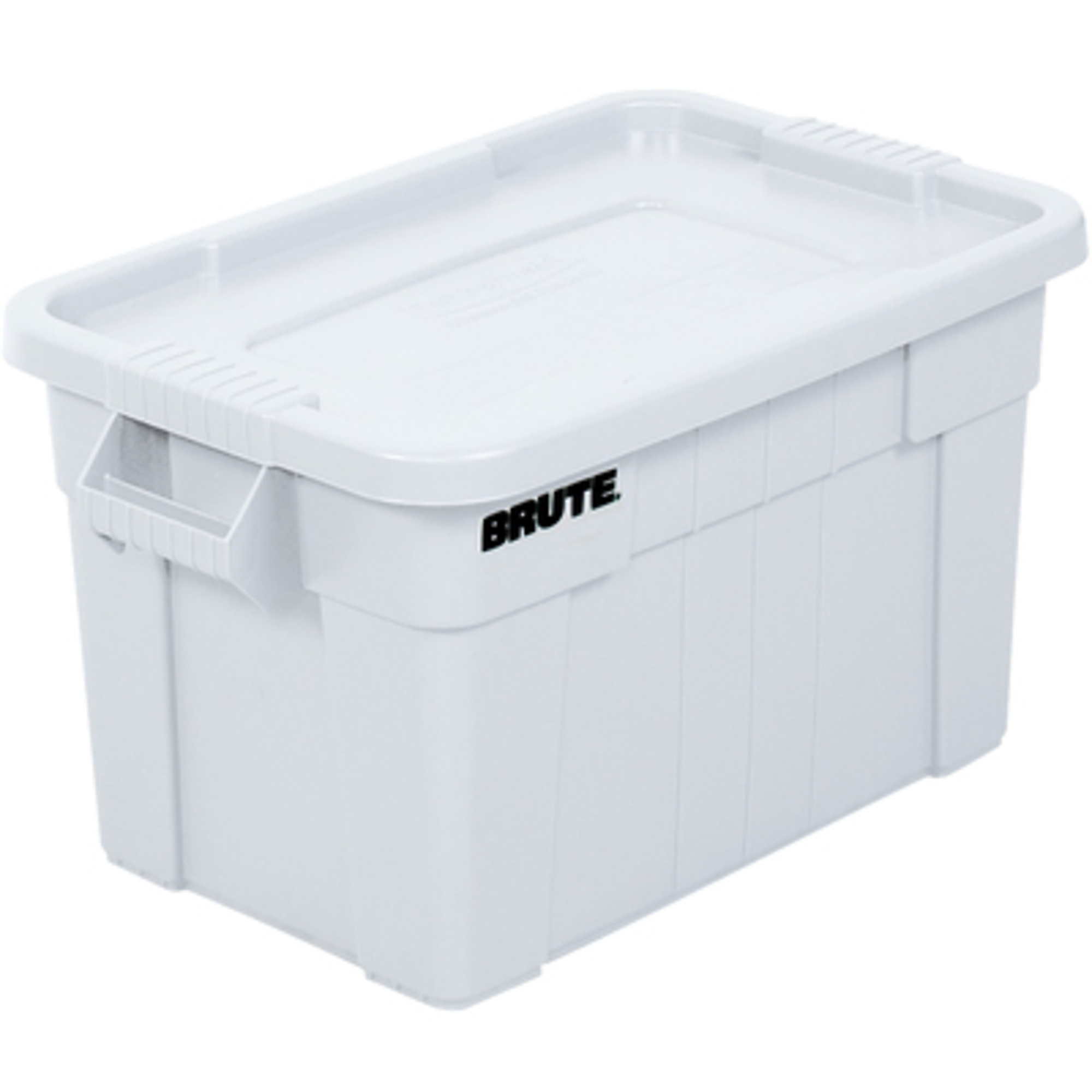 Brute, 28 x 18 x 15in. White Brute Totes with Lid 1/CS, Height 15 in, Width 18 in, Bins Included (qty.) 1 Model# RUB118