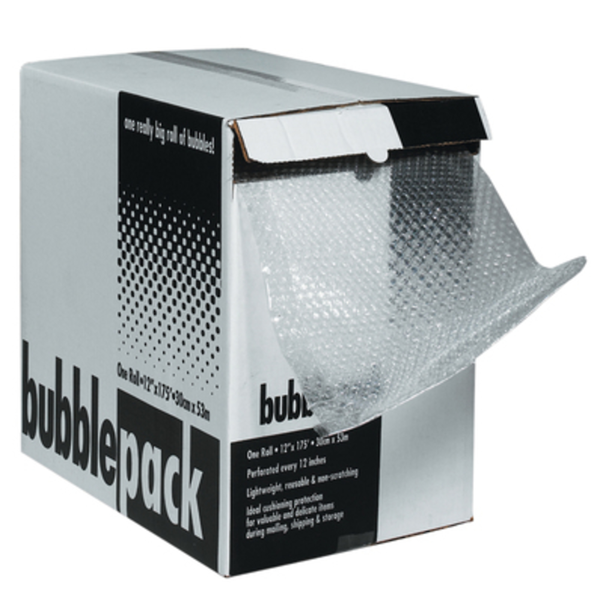 Stock Packaging Bubble Dispenser Pack — 1/2in. x 24in. x 50ft., Model# BD1224