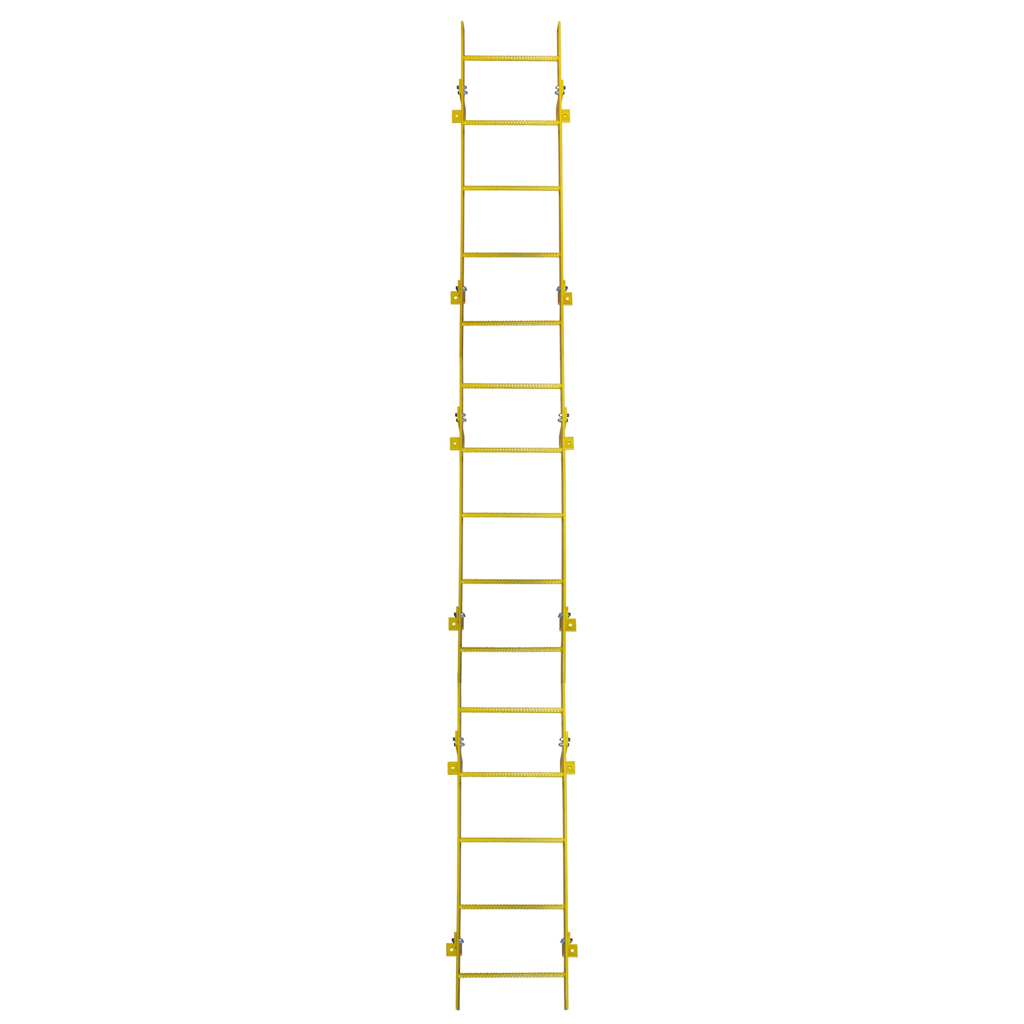 Ballymore, 15 Step Fixed Access Ladder, Height 180 ft, Capacity 350 lb, Material Carbon Steel, Model# WLFS0115-Y