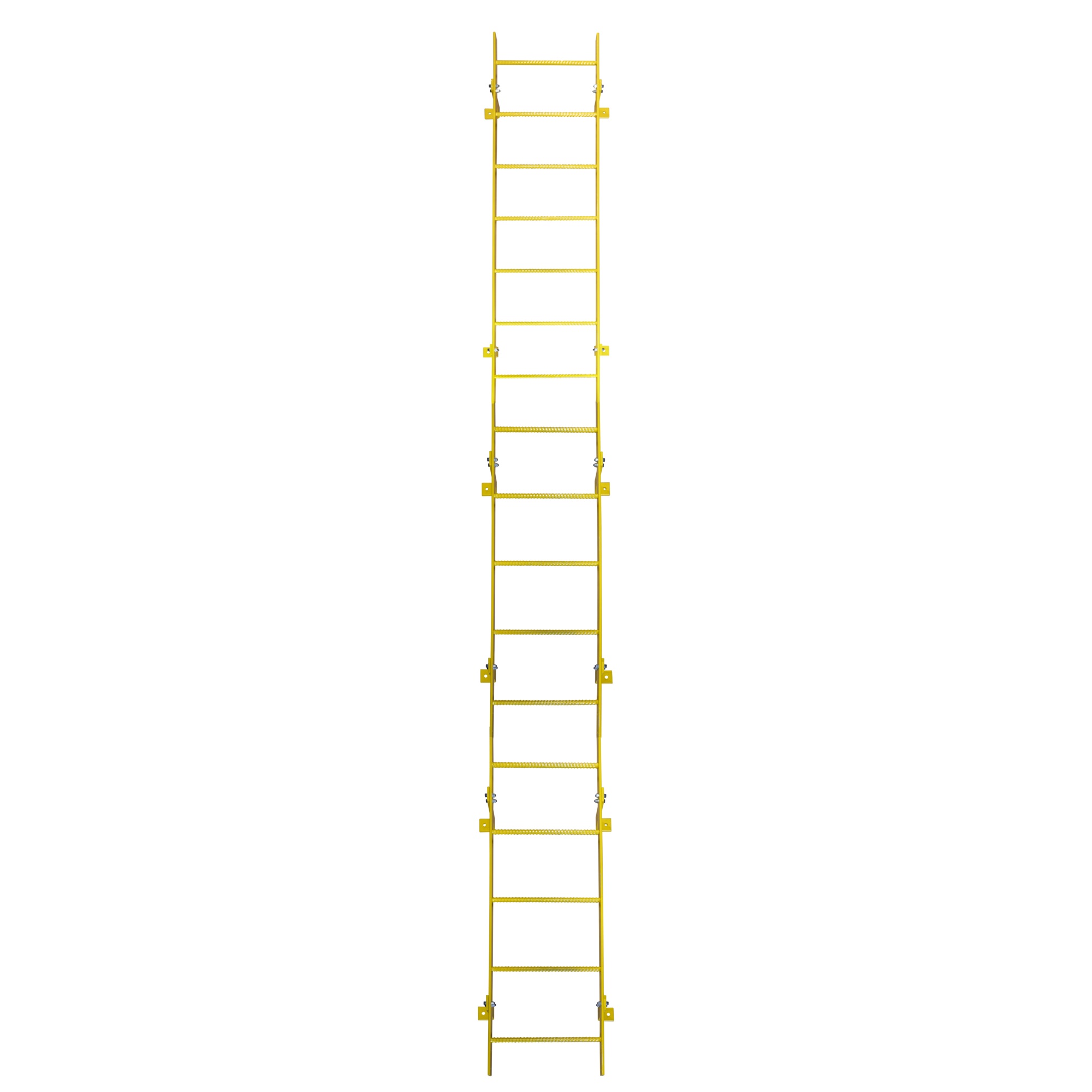 Ballymore, 17 Step Fixed Access Ladder, Height 204 ft, Capacity 350 lb, Material Carbon Steel, Model# WLFS0117-Y