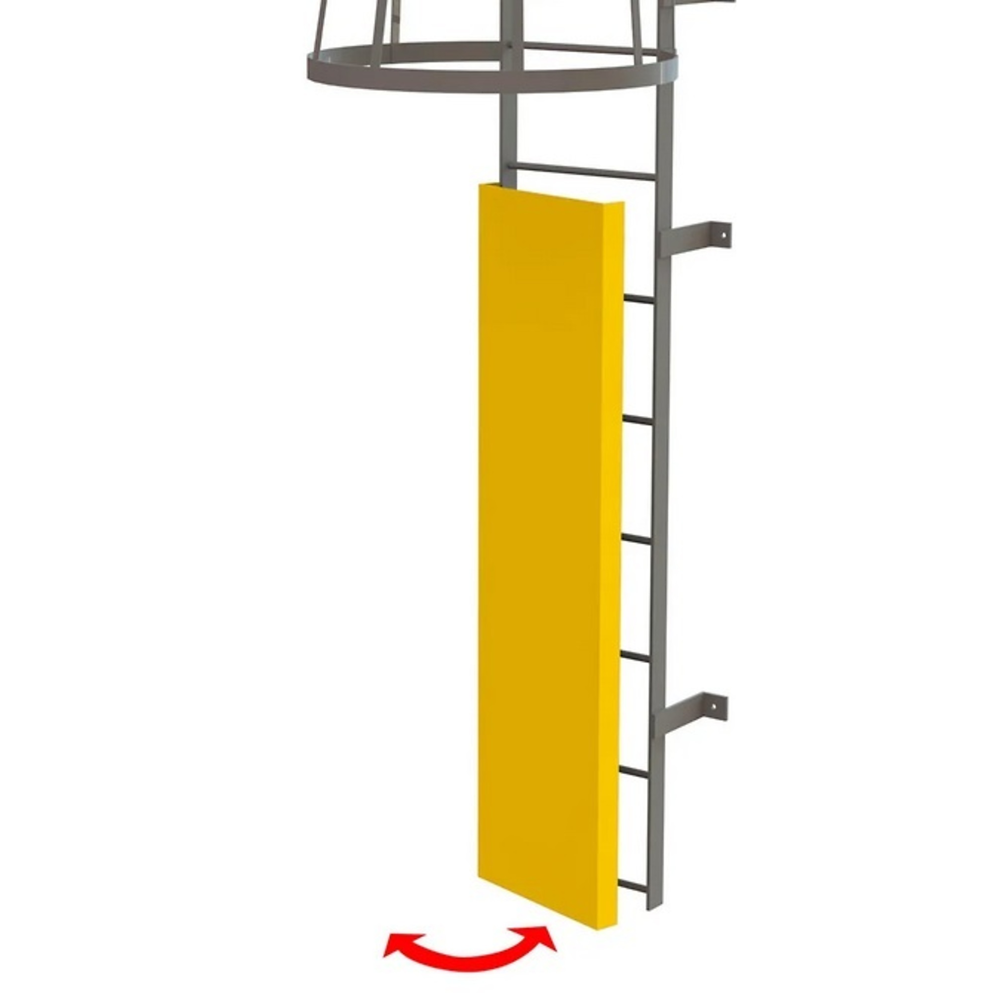 Ballymore, Guard Door for Fixed Ladder - Grey, Height 85 ft, Capacity 1 lb, Material Carbon Steel, Model# OPFS03-Y