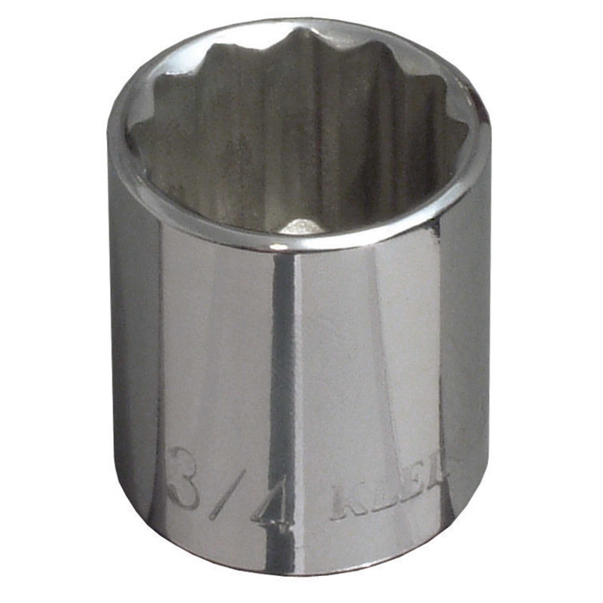 Klein Tools, 3/4in. Standard 12-Point Socket, 3/8in. Drive, Socket Size 3/4 in, Drive Size 3/8 in, Model# 65706