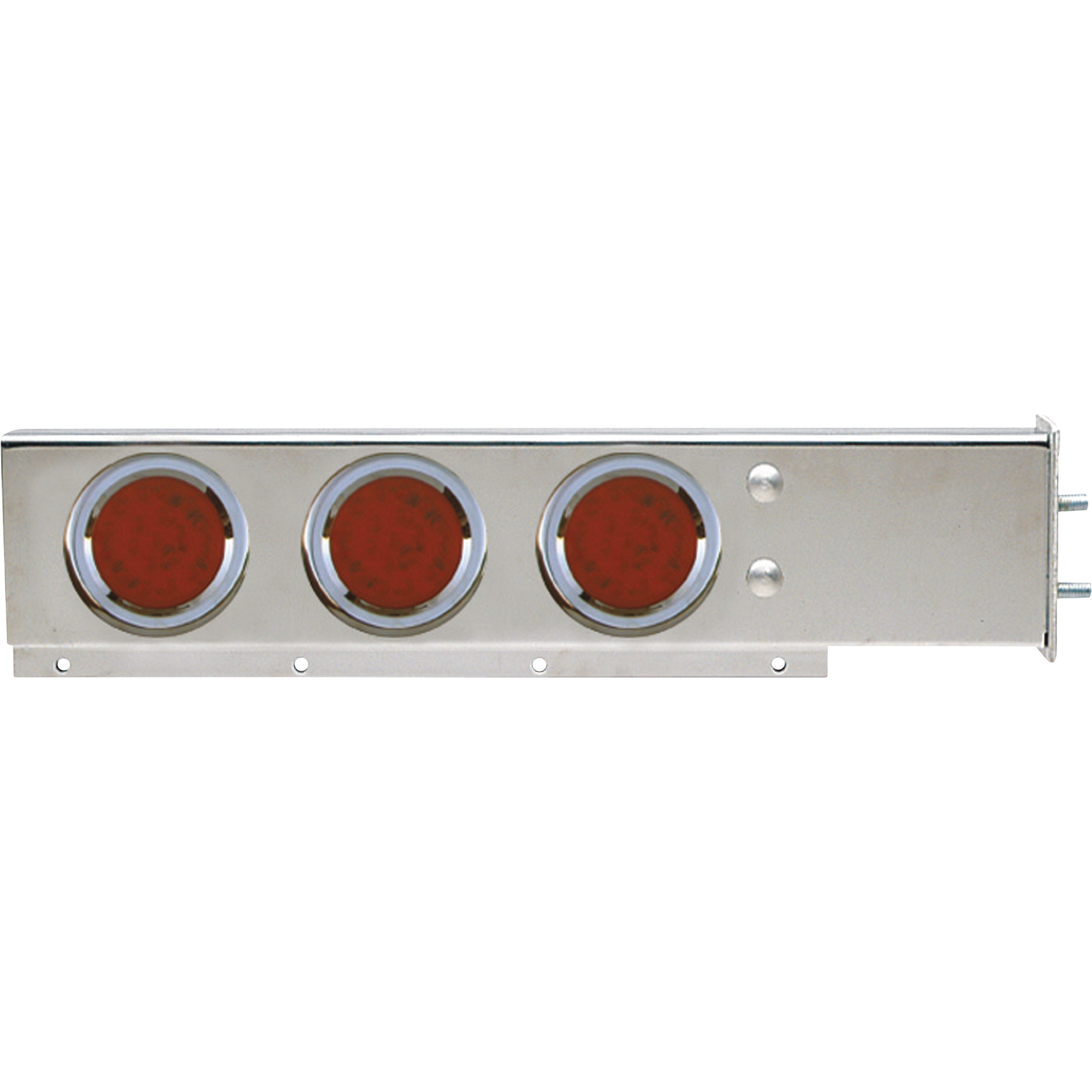 TRUX Accessories Flat Top Semi-Truck Mud Flap Hanger Light Bars with Red LEDs, Pair, Model# TU-9210L