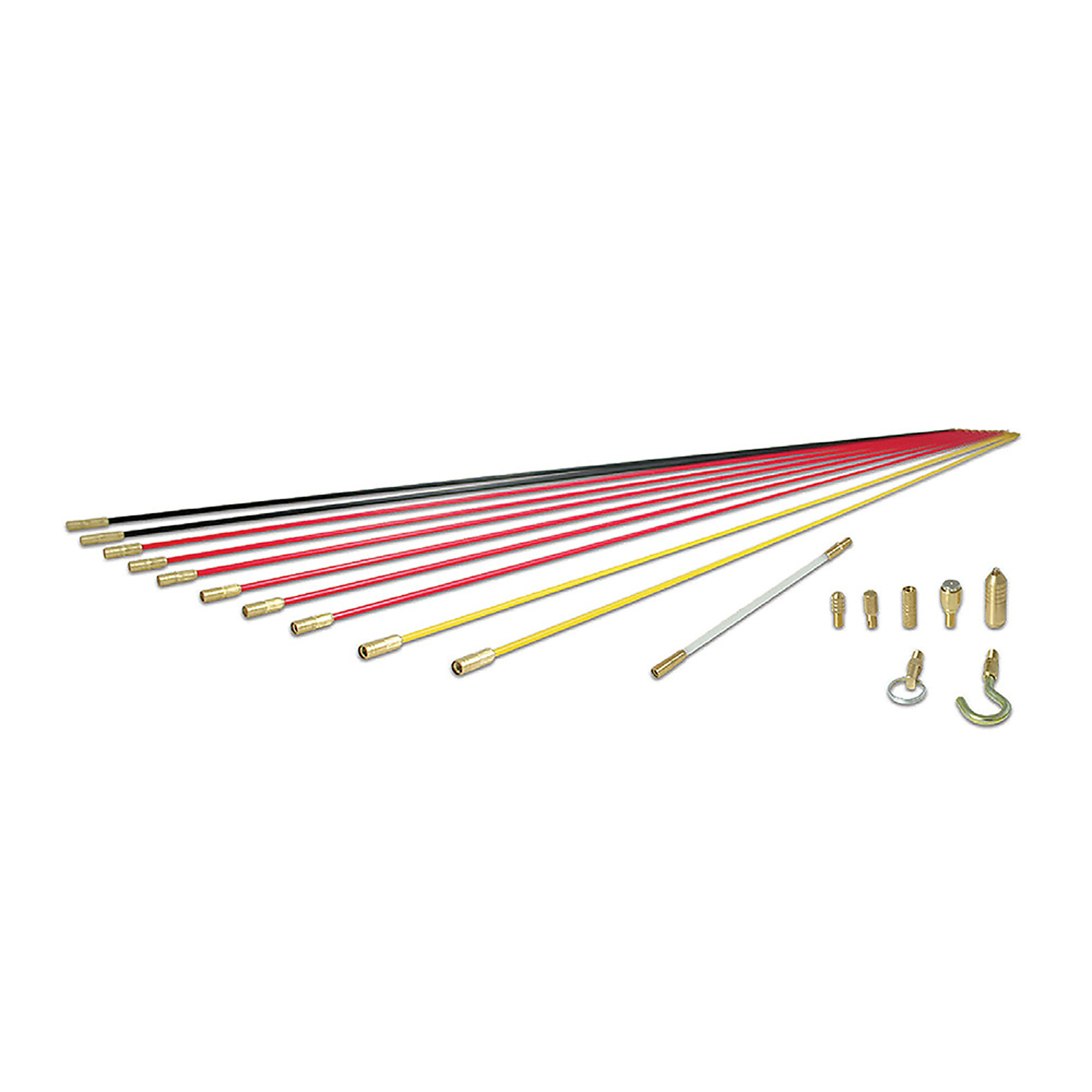 Klein Tools, Deluxe Fish Rod Set, 33ft., 19-Piece, Tape Length 396 in, Stick (qty.) 10 Model# SRS56980
