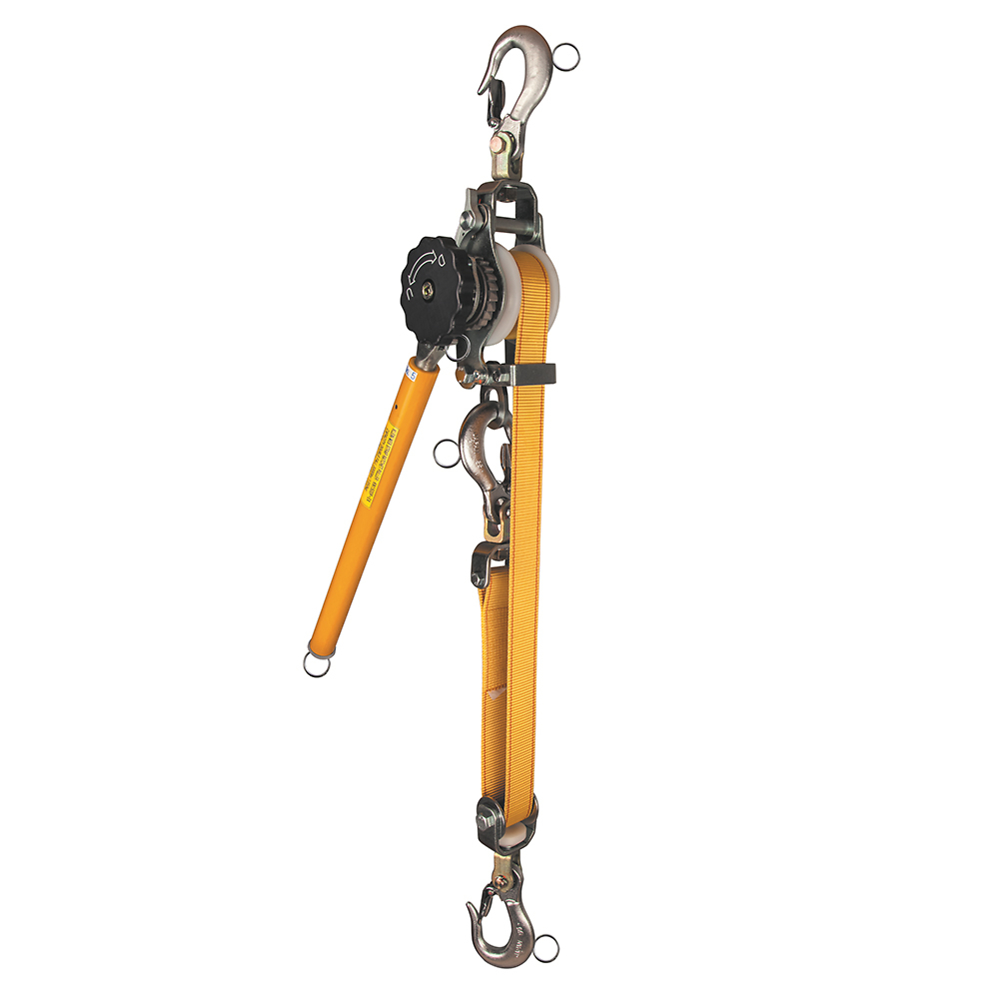 Klein Tools, Web-Strap Ratchet Hoist with Hot Rings, Lift Capacity 3000 lb, Model# KN1500PEXH