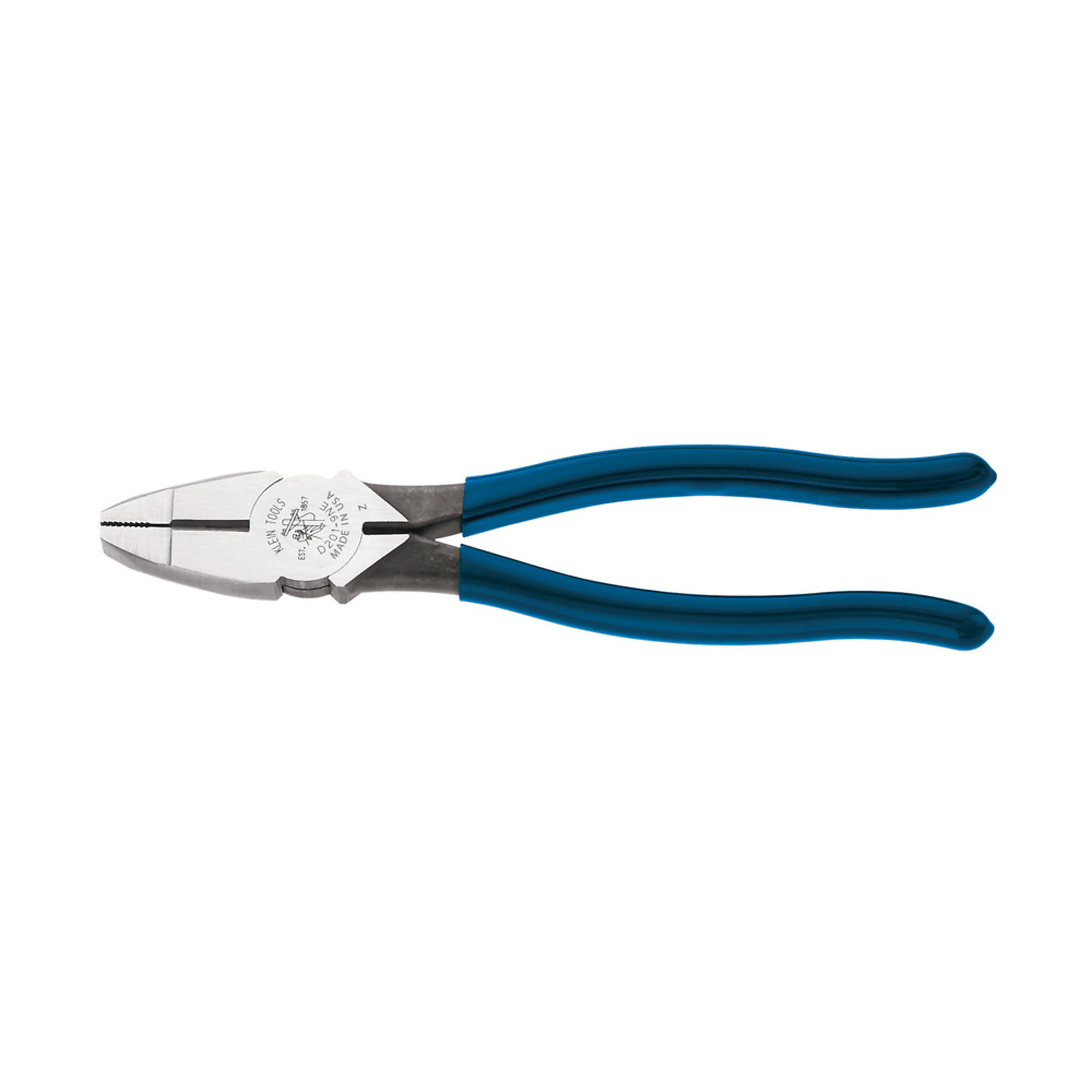 Klein Tools, Lineman's Pliers, Side Cutters with New England No, Pieces (qty.) 1 Material Steel, Jaw Capacity 1.56 in, Model# D201-8NE