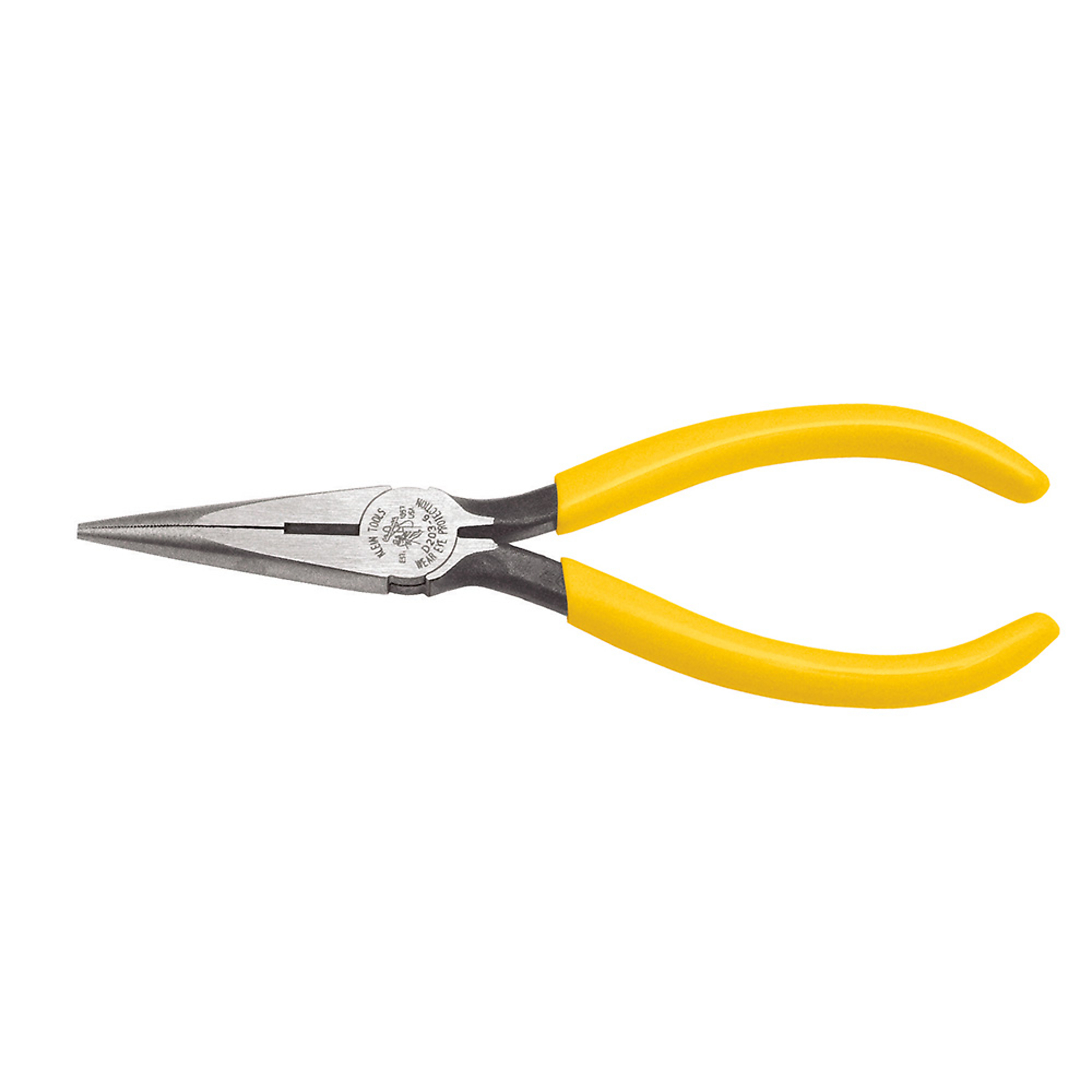 Klein Tools, Pliers, Needle Nose Side-Cutters, 6in., Pieces (qty.) 1 Material Steel, Jaw Capacity 1.44 in, Model# D203-6