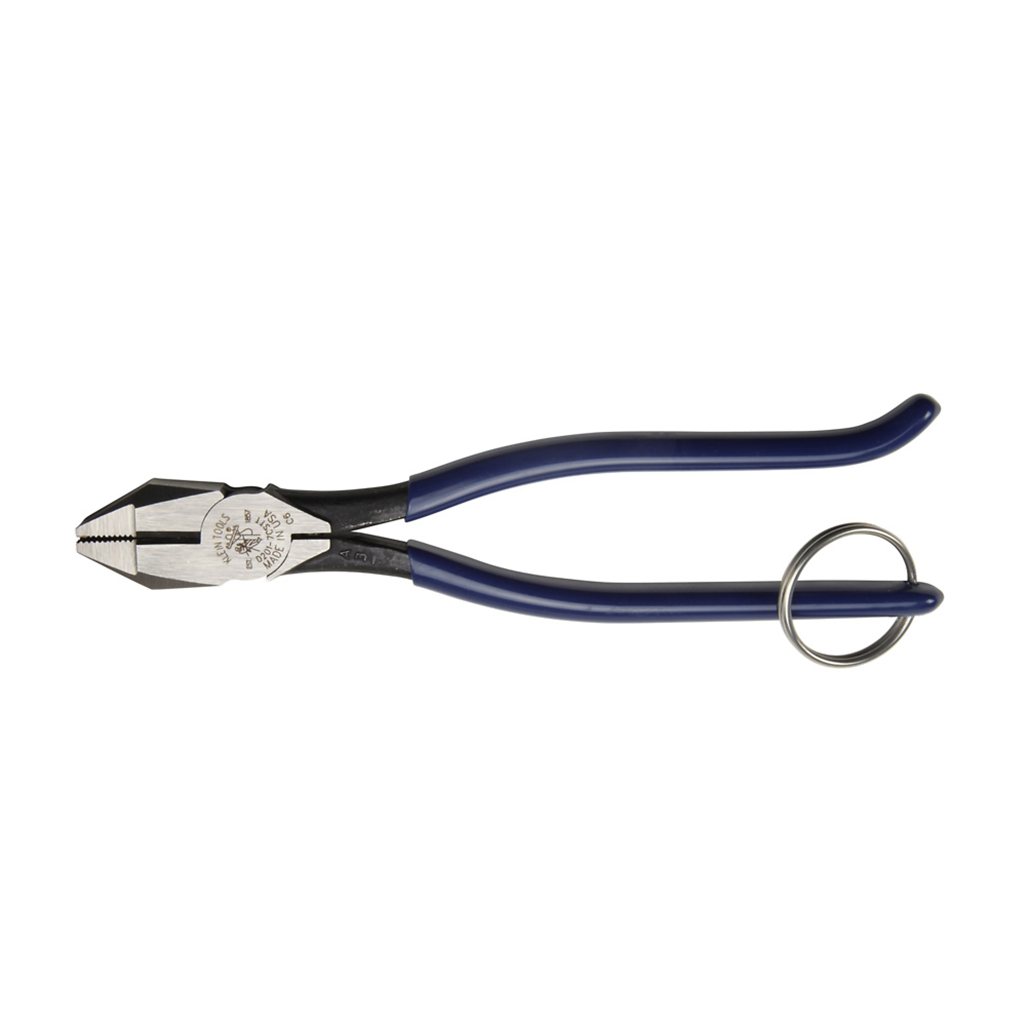 Klein Tools, Ironworker's Pliers with Tether Ring, Pieces (qty.) 1 Material Steel, Jaw Capacity 1 in, Model# D201-7CSTT