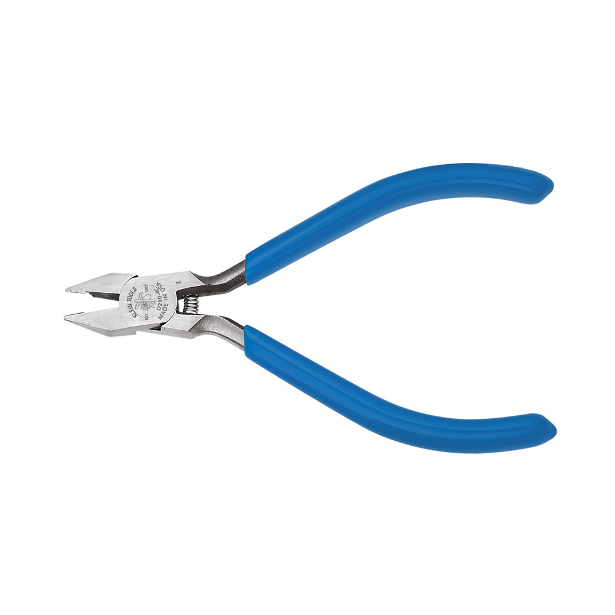 Klein Tools, Diagonal Cutting Pliers, Electronics Nickel Ribbon, Pieces (qty.) 1 Material Steel, Jaw Capacity 0.7 in, Model# D230-4C