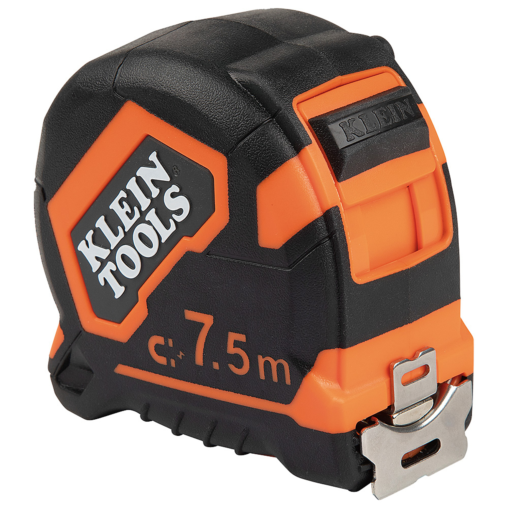Klein Tools, Tape Measure, 7.5-Meter Magnetic Double-Hook, Measures Up To 25 ft, Model# 9375