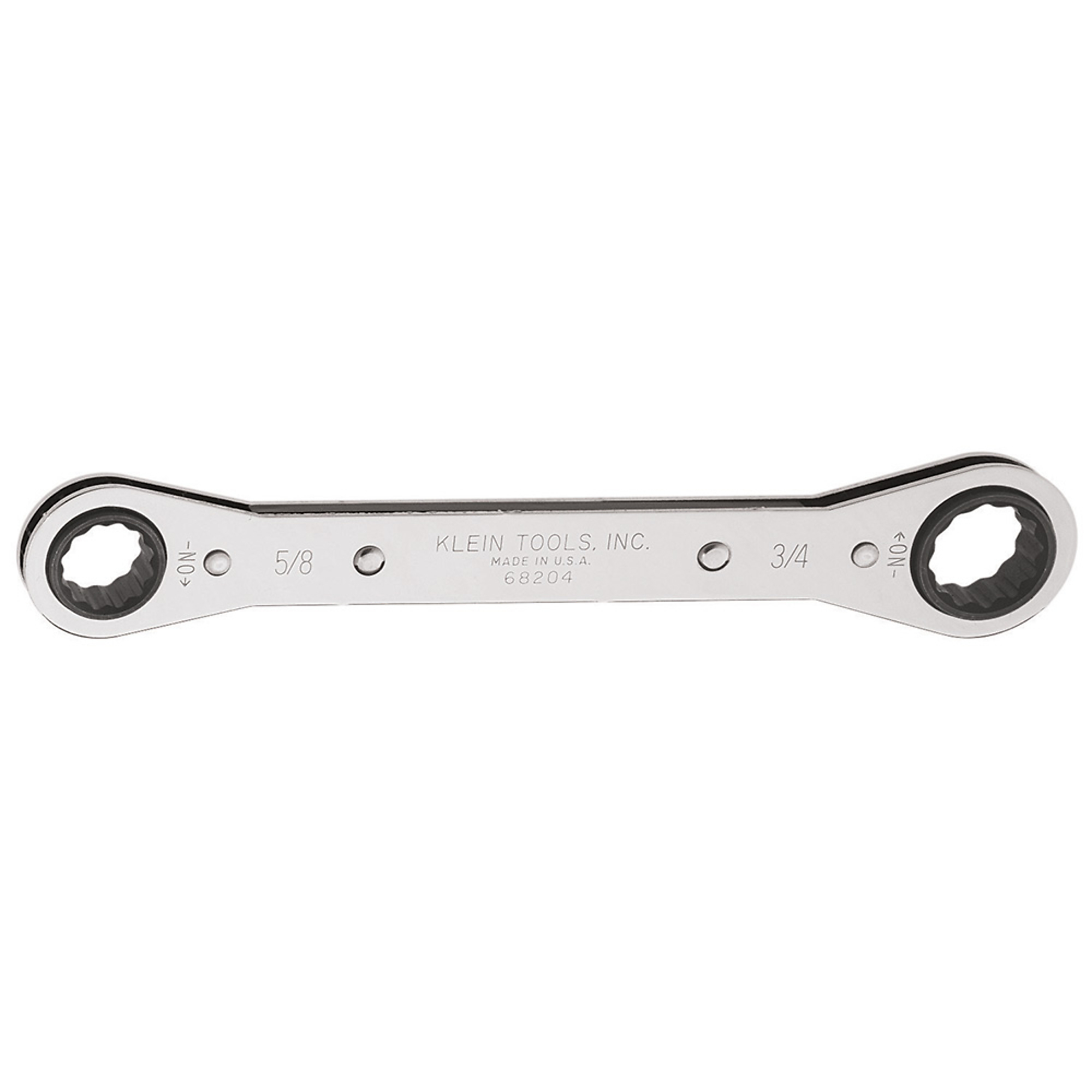 Klein Tools, Ratcheting Box Wrench 5/8 x 3/4in., Model# 68204