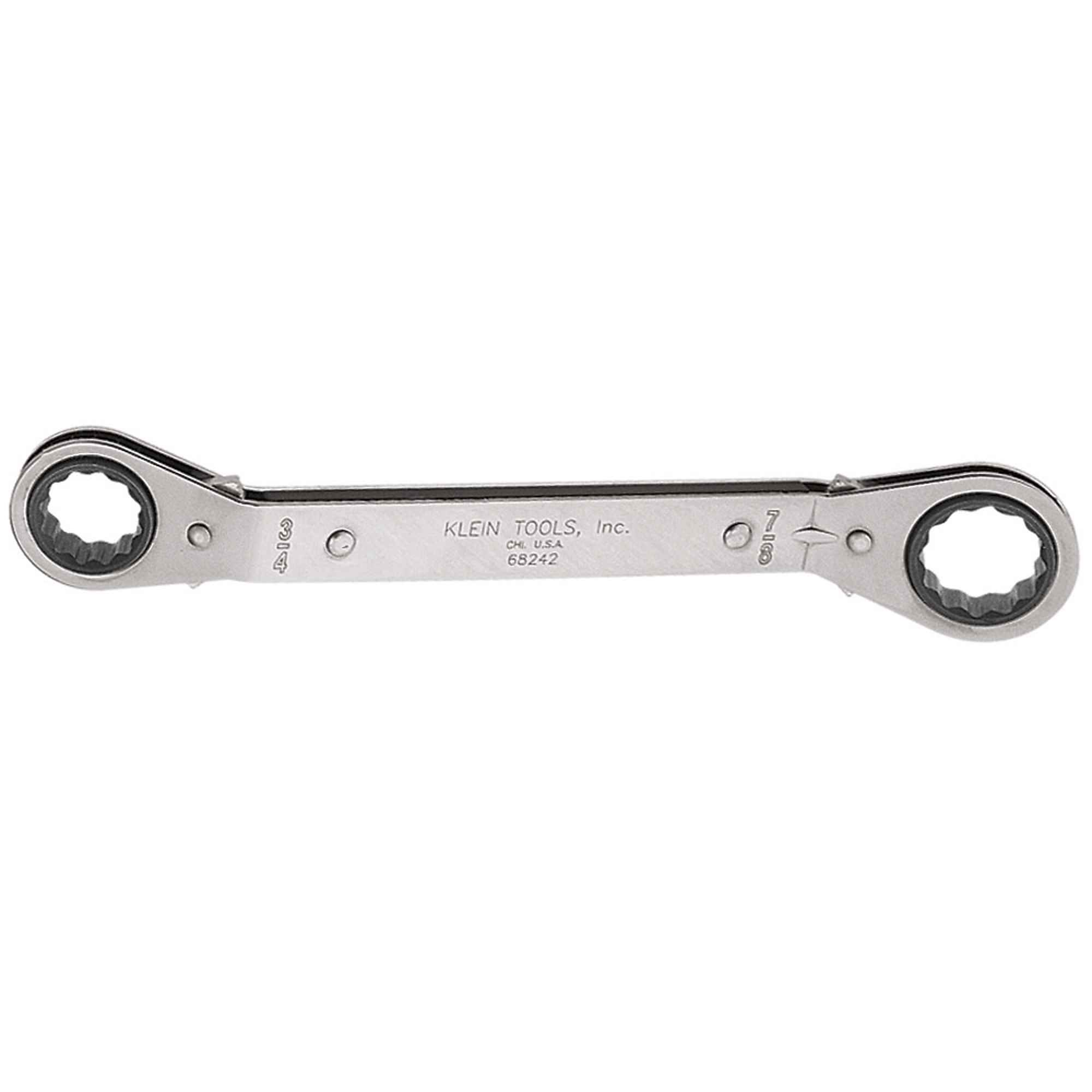 Klein Tools, Reversible Ratcheting Box Wrench, 3/4 x 7/8in., Model# 68242