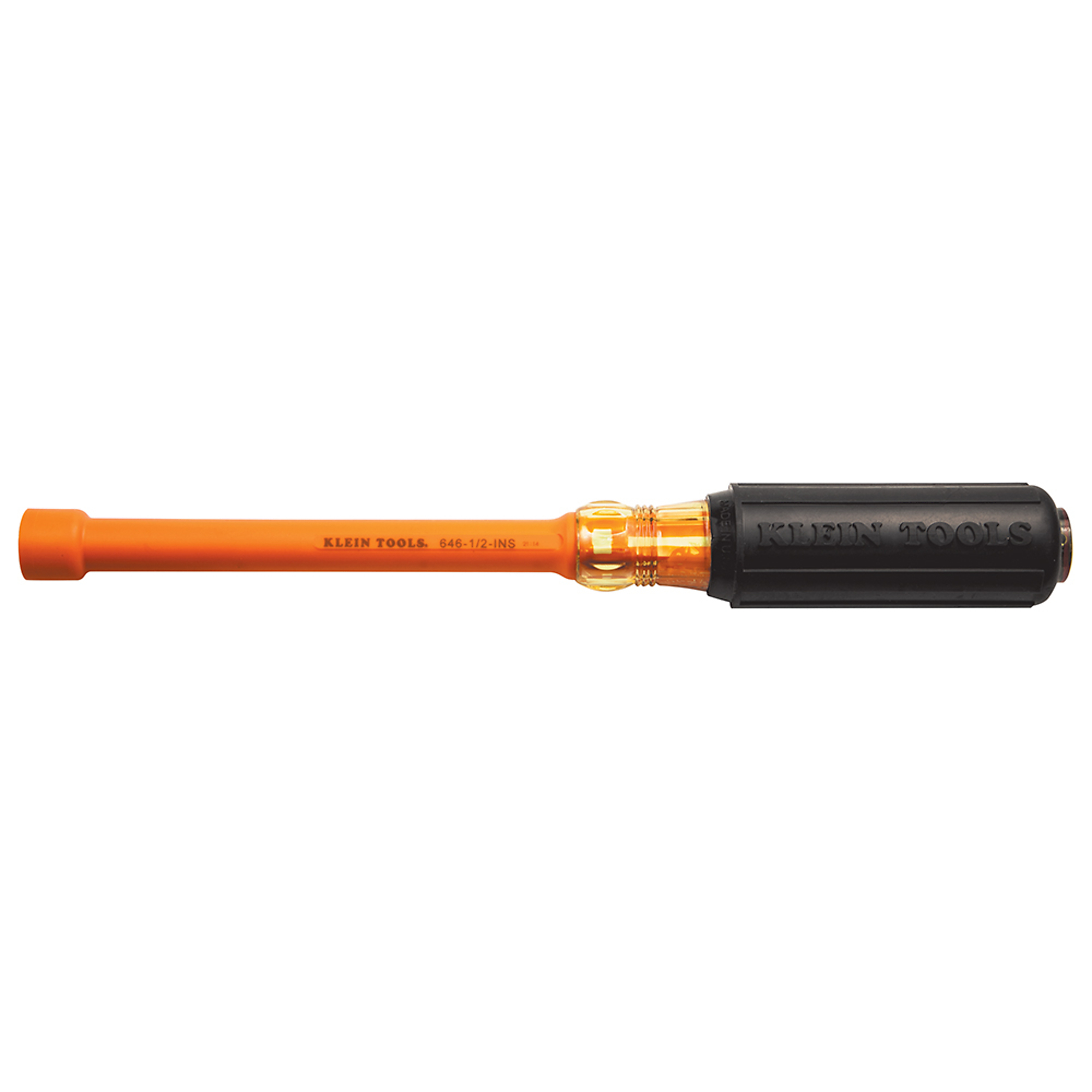 Klein Tools, Insulated Nut Driver, 1/2in. Hex, 6in., Model# 646-1/2-INS