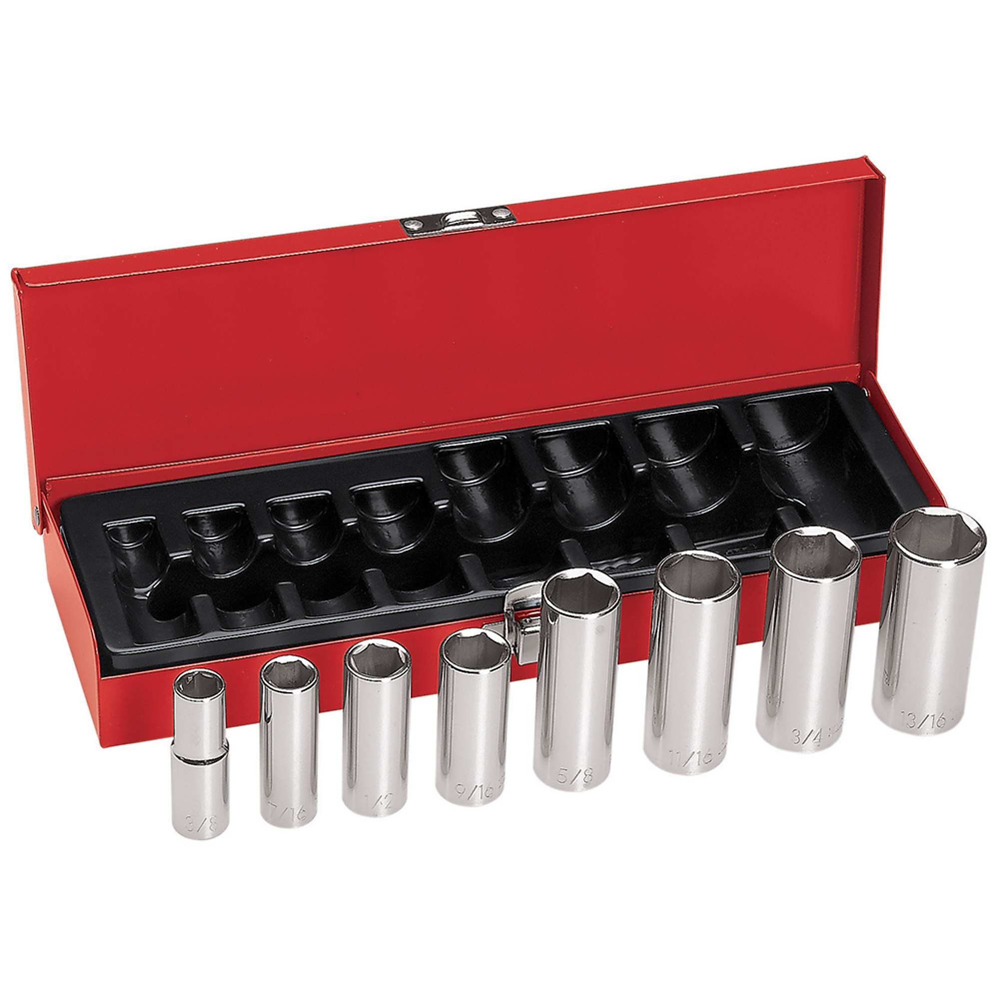 Klein Tools, 3/8in. Drive Deep Socket Wrench Set, 8-Piece, Pieces (qty.) 8 Model# 65502