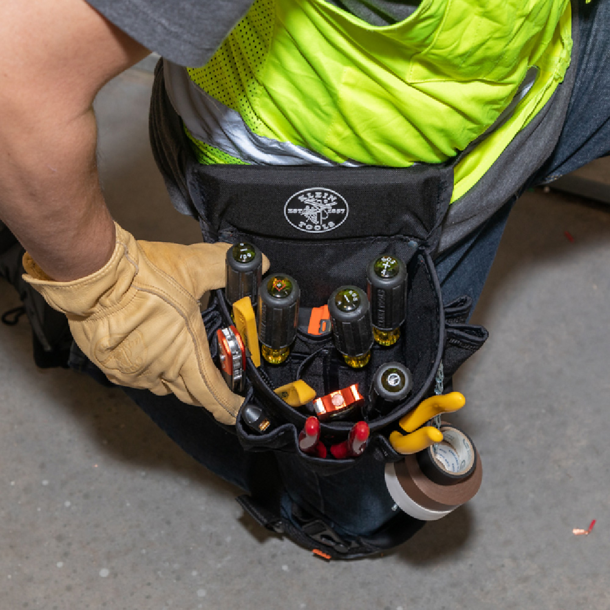 Powerline Klein Tools Black Nylon Electrician's Tool Belt