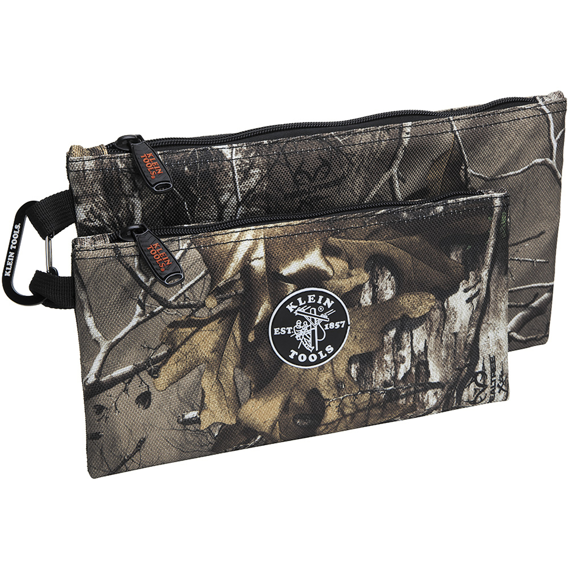Klein Tools, Zipper Bags, Camo Tool Pouches, 2-Pack, Color Camouflage, Pockets (qty.) 1 Material Other, Model# 55560