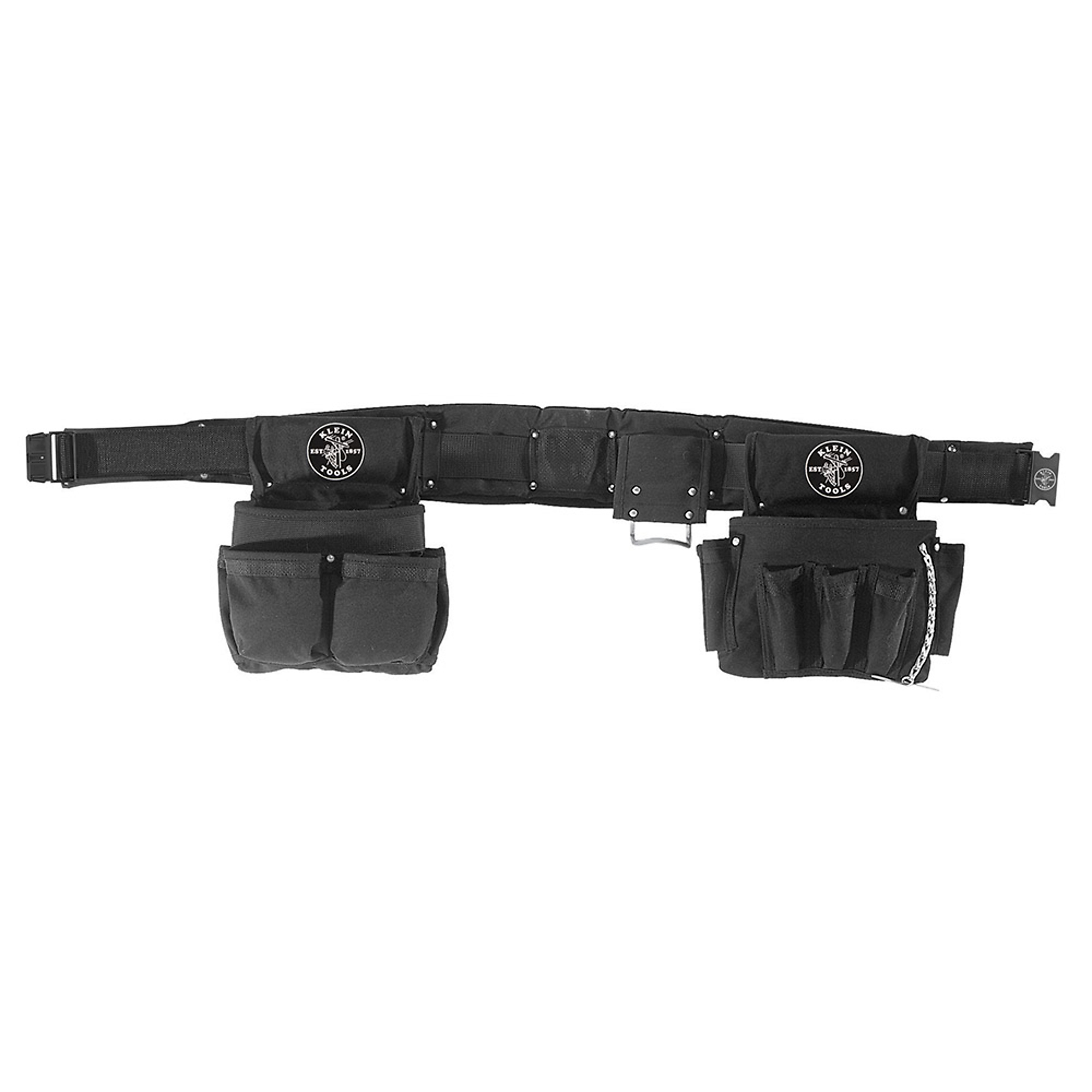 Klein Tools, Electrician's Padded Tool Belt/Pouch Combo, 27-Poc, Color Black, Pockets (qty.) 27 Material Fabric, Model# 5710XL