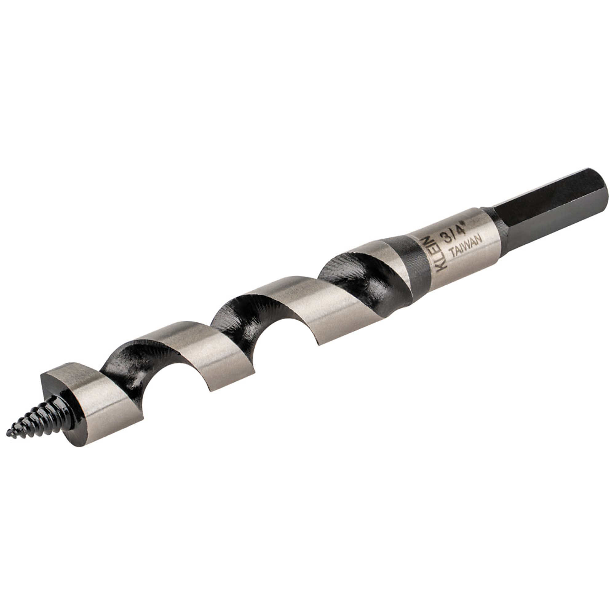 Klein Tools, Ship Auger Bit with Screw Point 3/4in., Auger Bit Diameter 0.75 in, Auger Bit Length 6 in, Model# 53402
