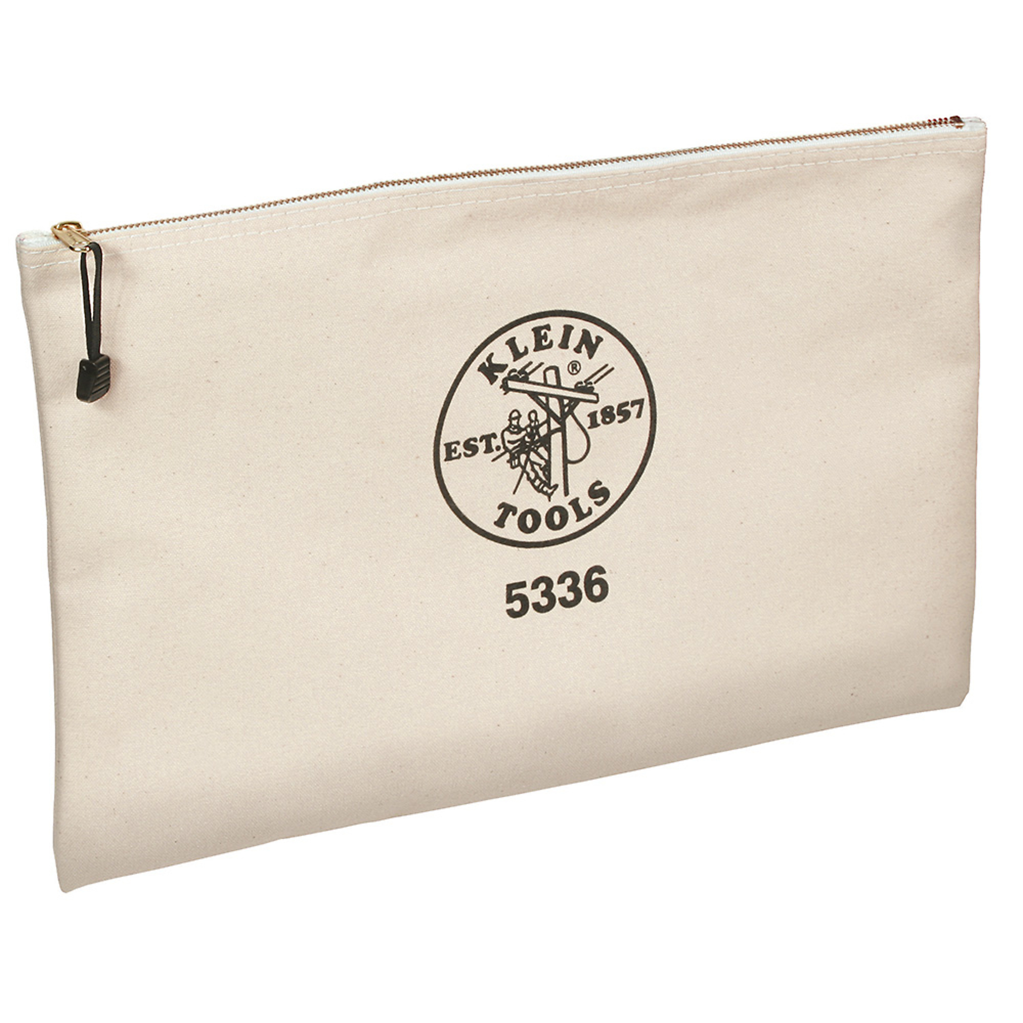Klein Tools, Zipper Bag, Contractor's Portfolio, Canvas, Color Beige, Pockets (qty.) 1 Material Canvas, Model# 5336