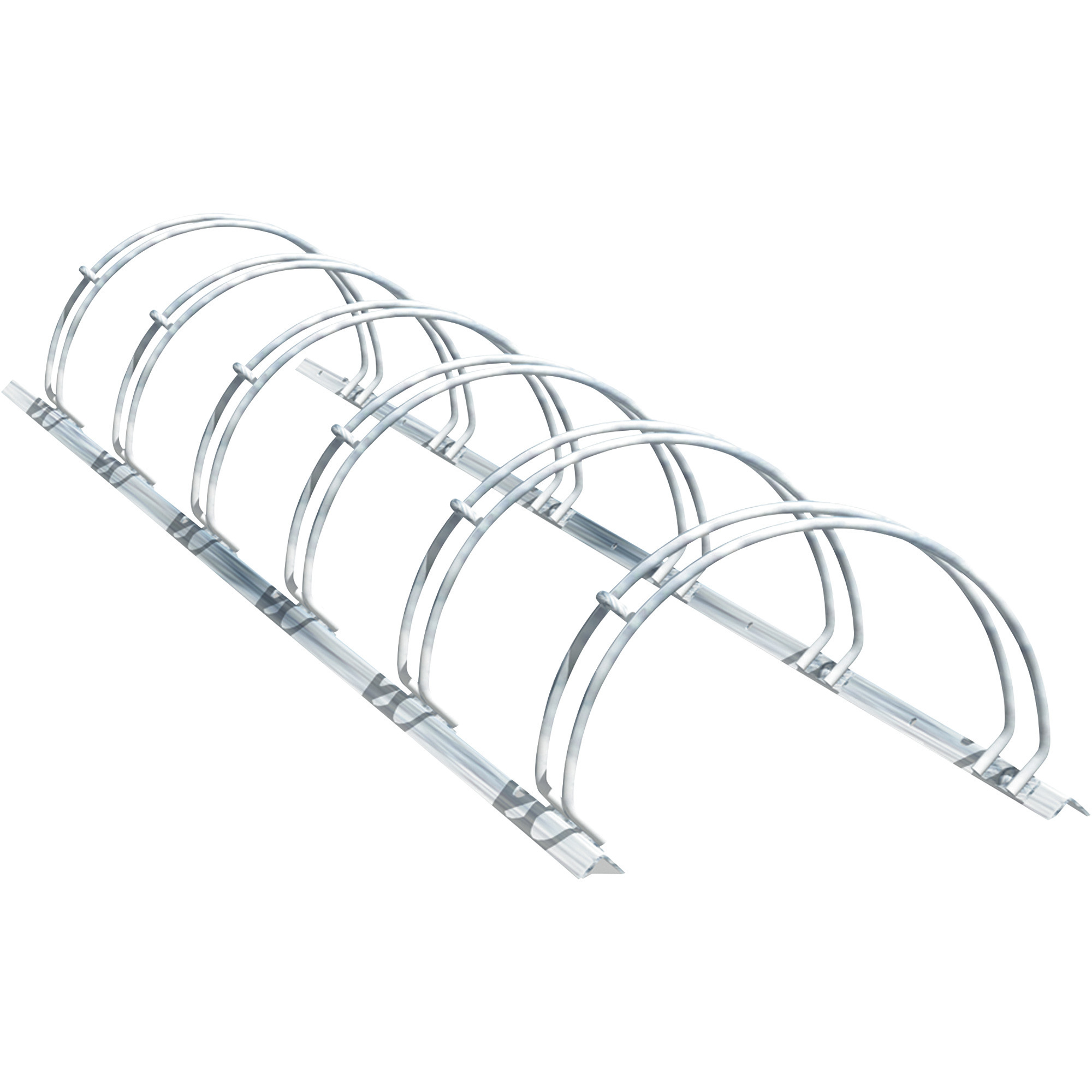 Pilot Rock Safety Bike Rack — 6Stall, Single Side, Model BR6SS