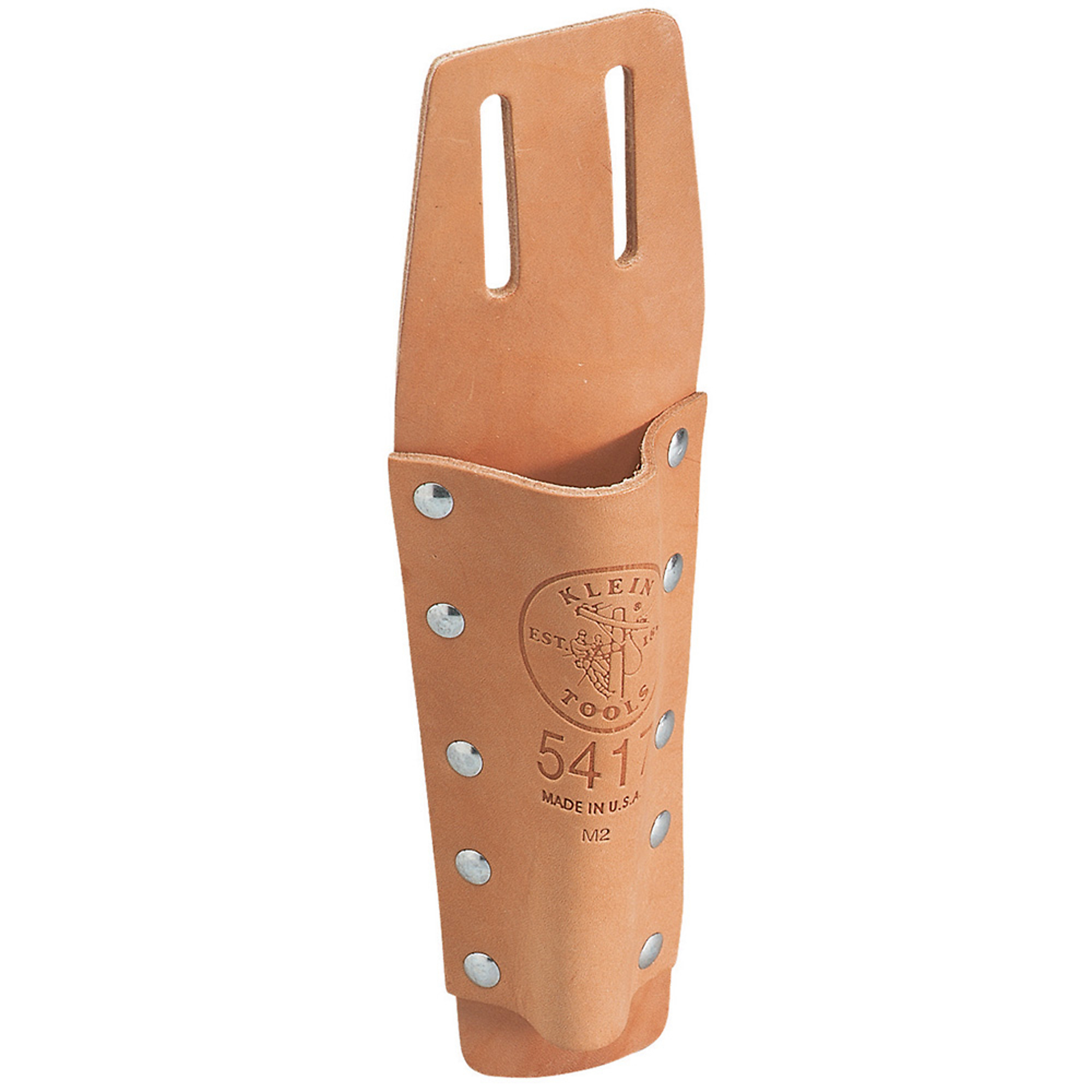 Klein Tools, Bull Pin Holder with Slotted Connection, Leather, Color Tan, Pockets (qty.) 1 Material Leather, Model# 5417