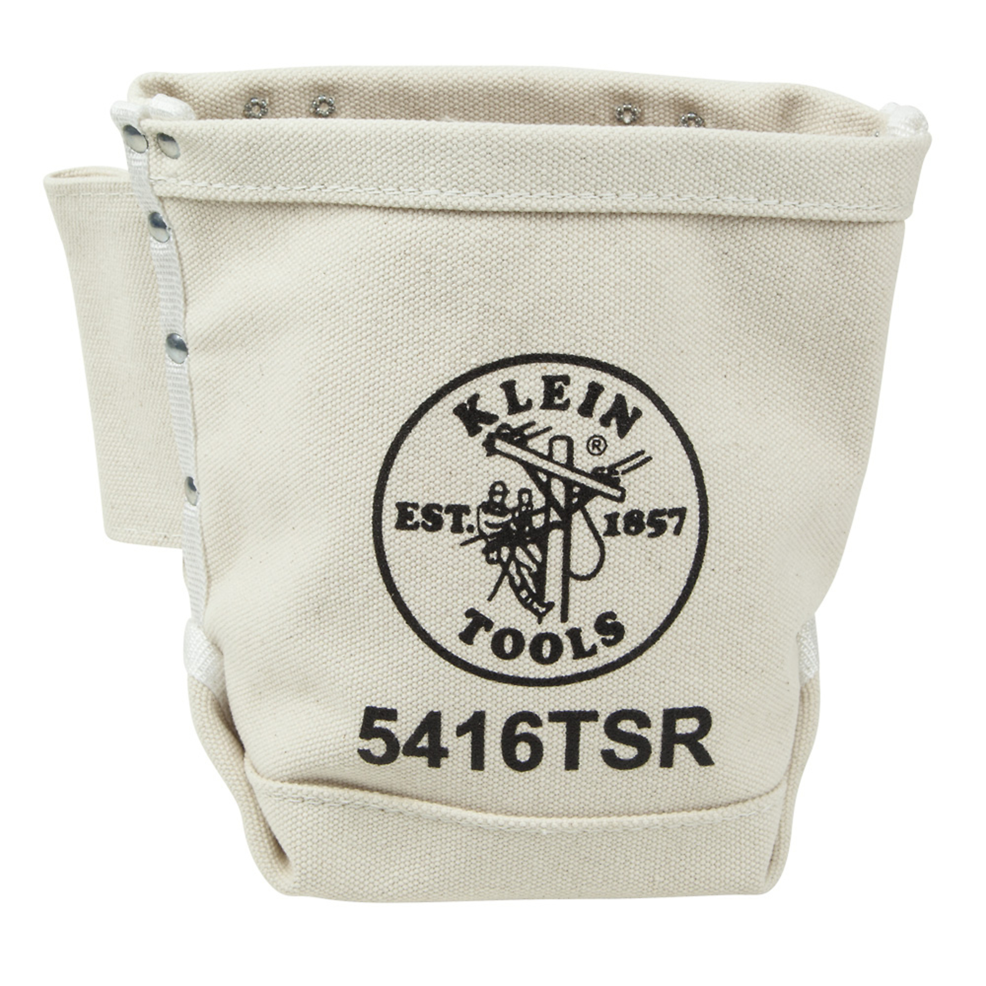 Klein Tools, Tool Bag, Bolt Bag with Drain Holes, No. 4 Canvas,, Color Tan, Pockets (qty.) 1 Material Canvas, Model# 5416TSR