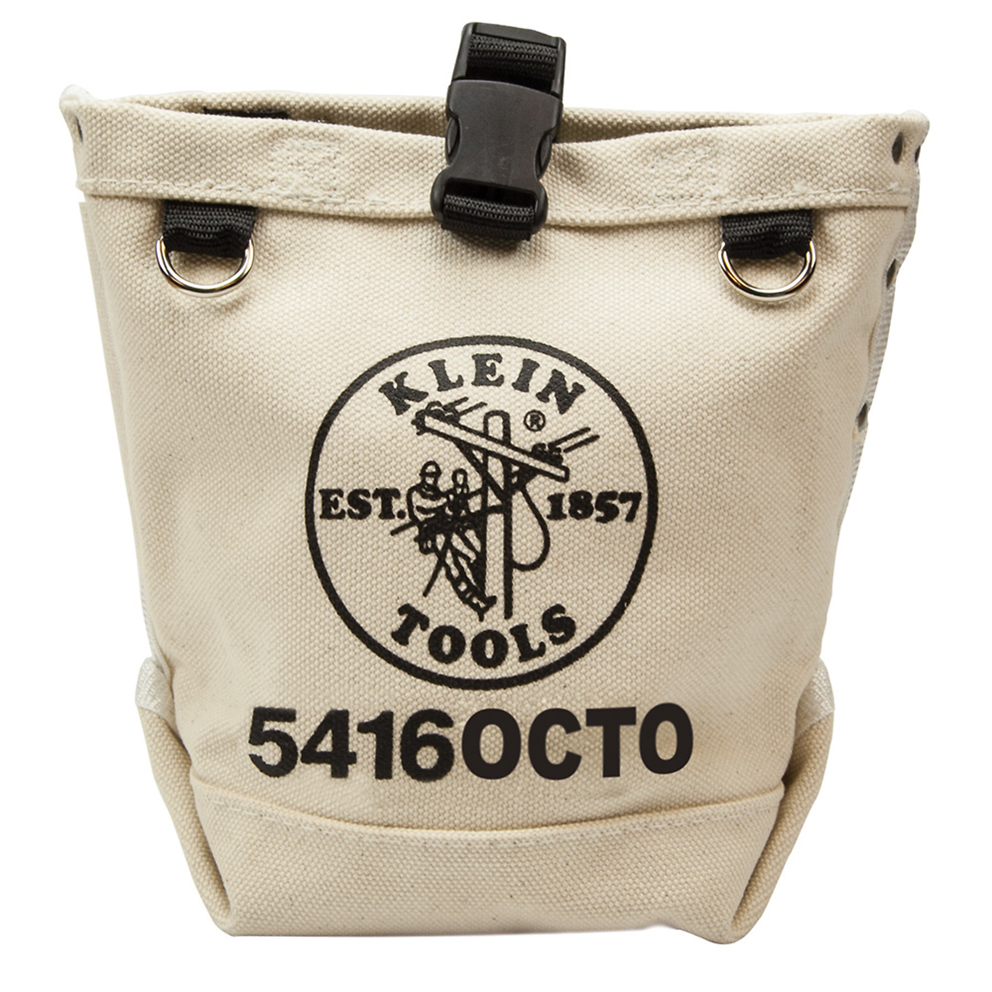 Klein Tools, Tool Bag, Bull-Pin and Bolt Pouch, Loop Connect, 5 Color White, Pockets (qty.) 3 Material Canvas, Model# 5416OCTO