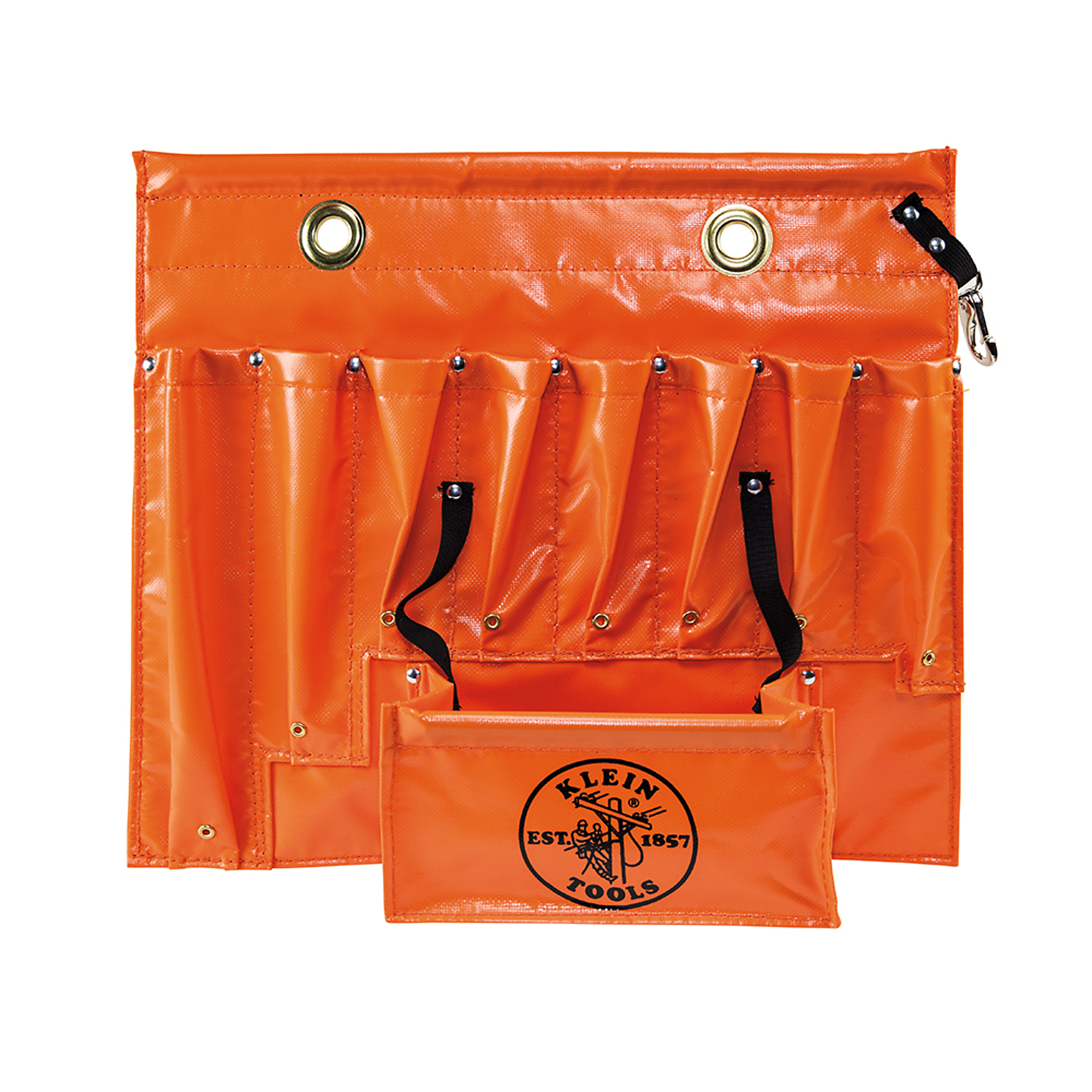 Klein Tools, Small Aerial Apron, Color Orange, Pockets (qty.) 8 Material Vinyl, Model# 51828