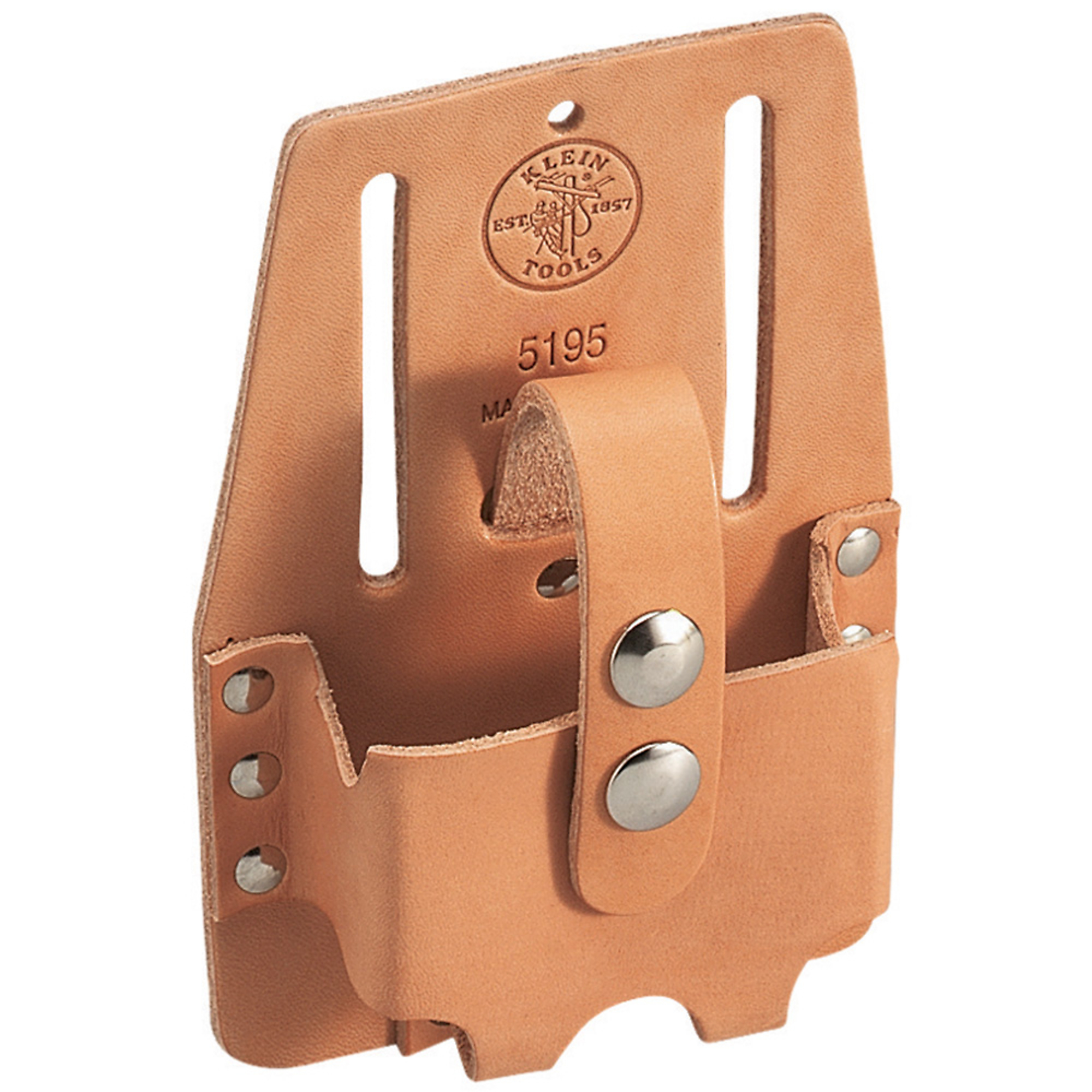 Klein Tools, Tape Measure Holder, Leather, Medium, Color Brown, Pockets (qty.) 1 Material Leather, Model# 5195