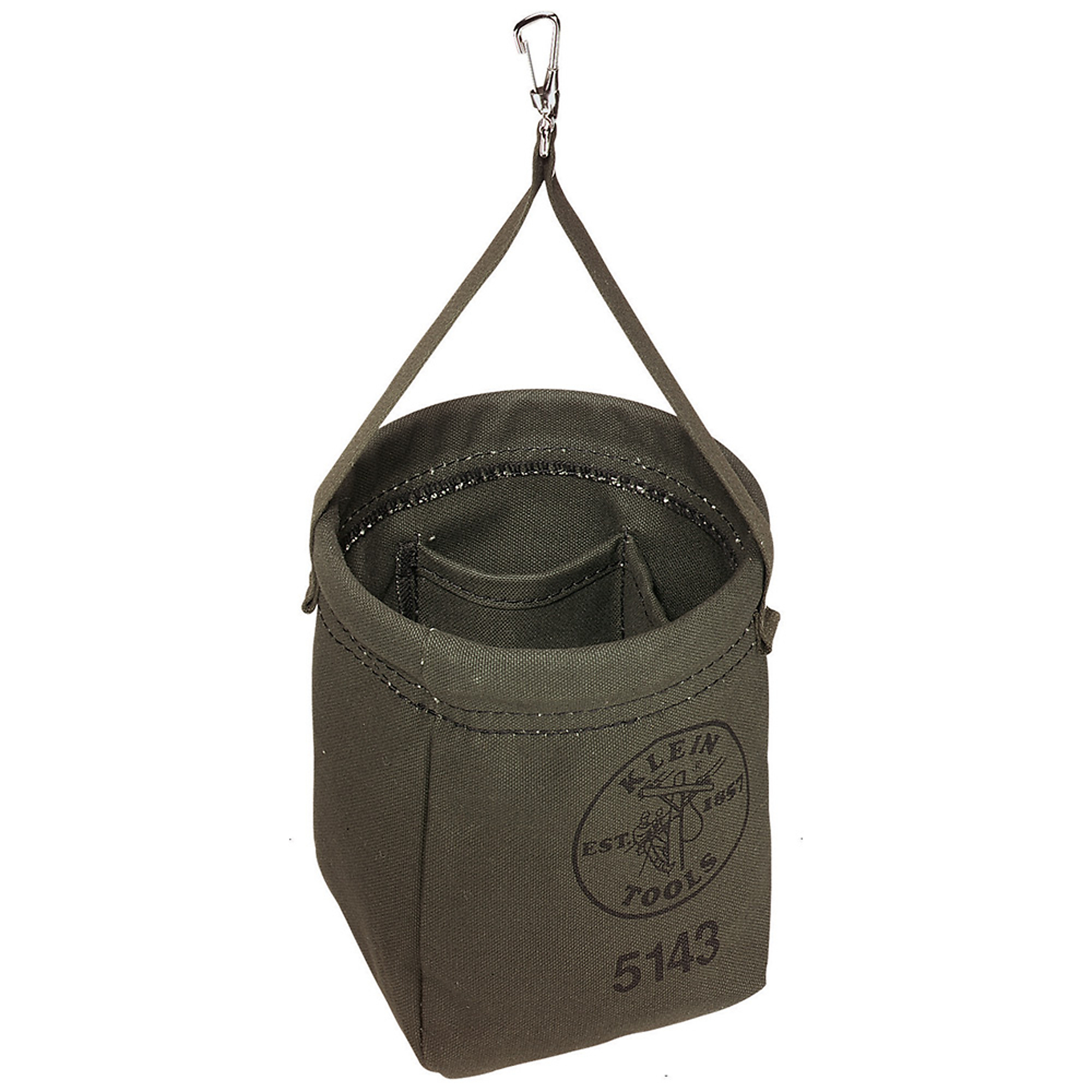 Klein Tools, Canvas Tapered-Bottom Bag, Color Olive Green, Pockets (qty.) 2 Material Canvas, Model# 5143