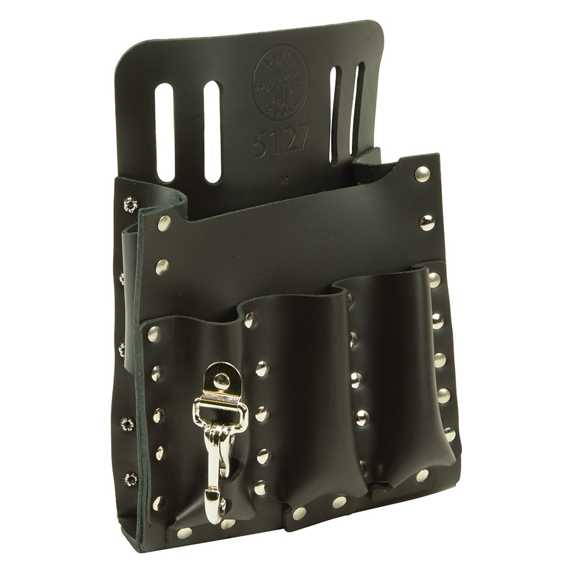 Klein Tools, 6-Pocket Tool Pouch, Color Black, Pockets (qty.) 6 Material Leather, Model# 5127
