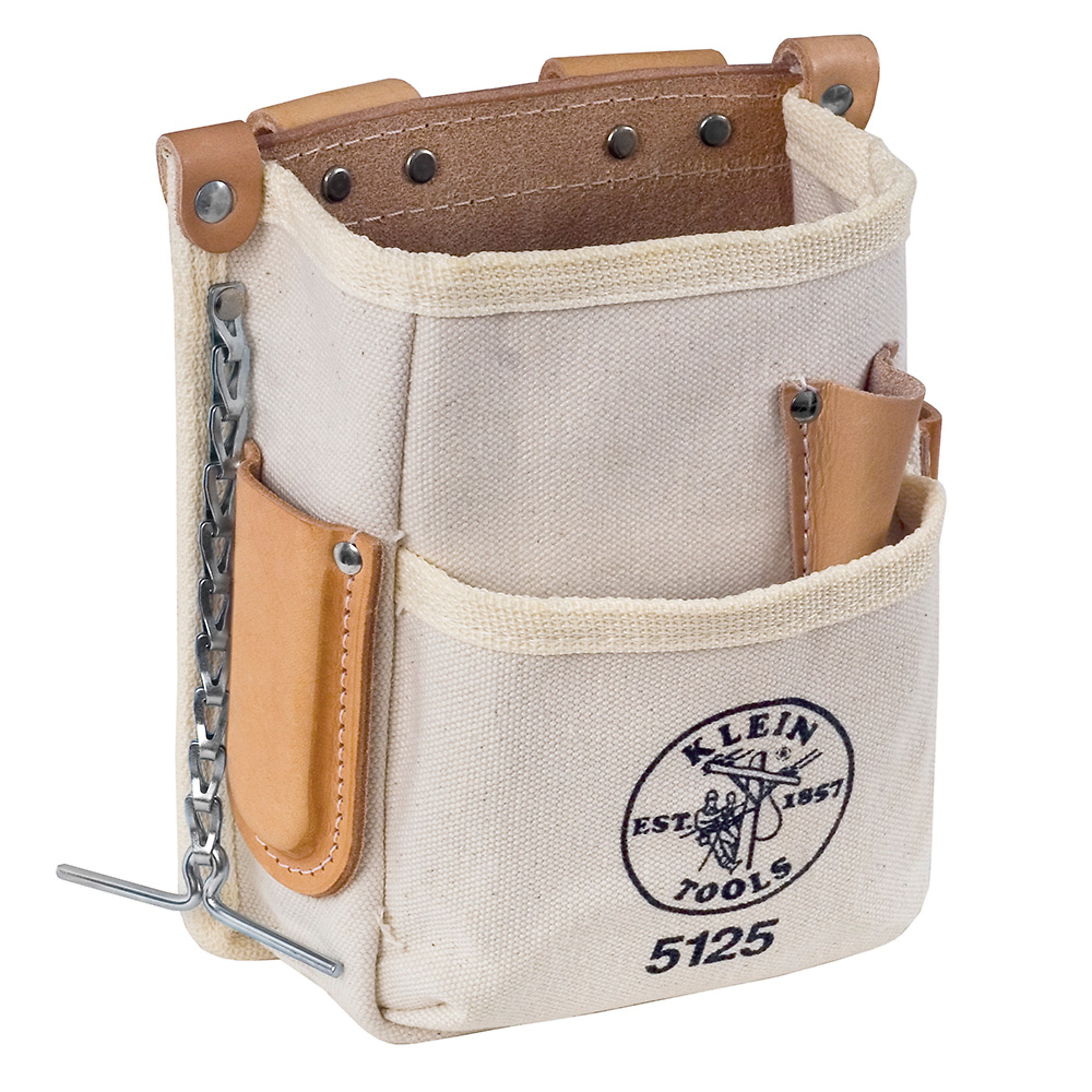 Klein Tools, Tool Pouch, 5-Pocket, Canvas, Color Multi, Pockets (qty.) 5 Material Canvas, Model# 5125