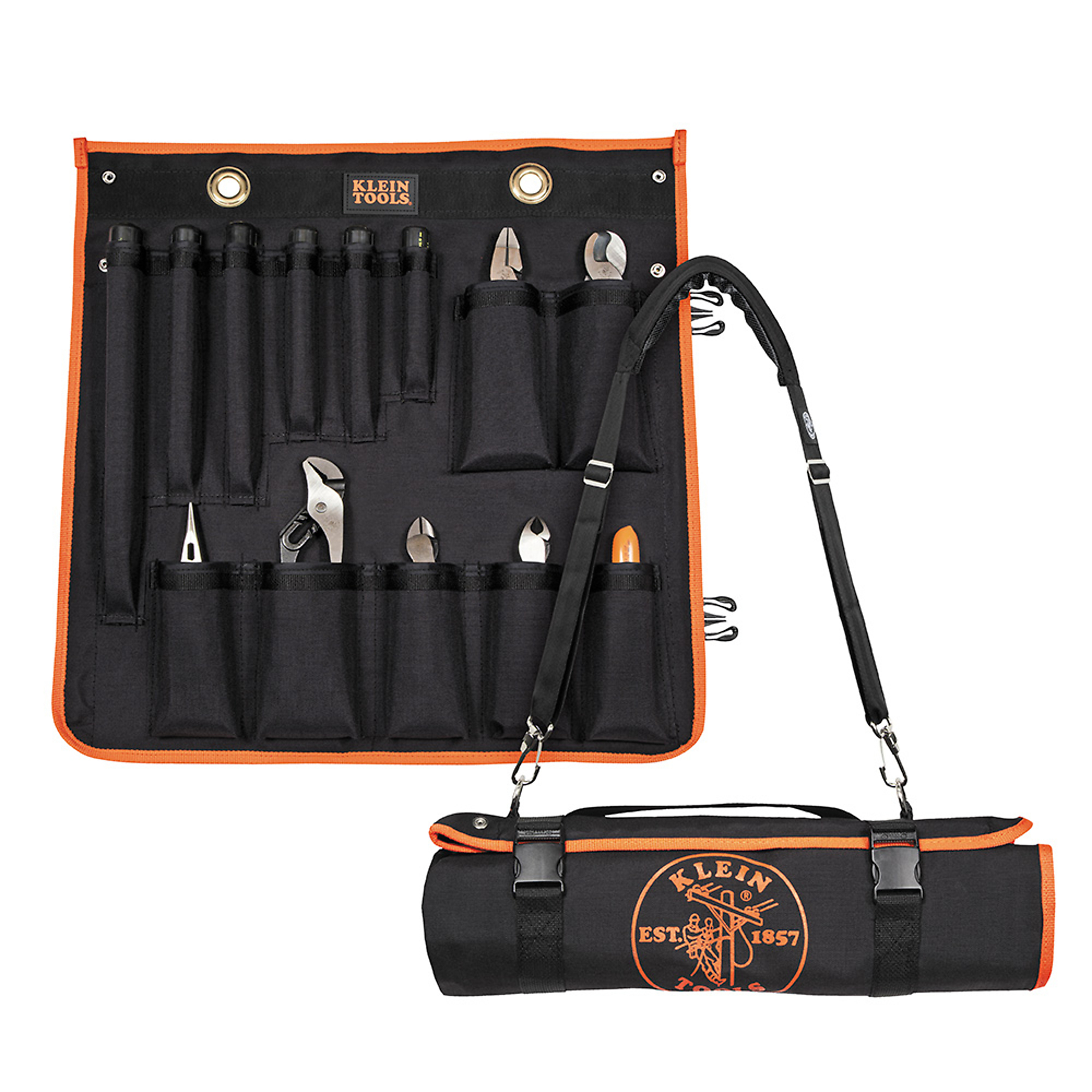 Klein Tools, 1000V Insulated Utility Tool Kit in Roll Up Pouch,, Pieces (qty.) 13 Model# 33525SC