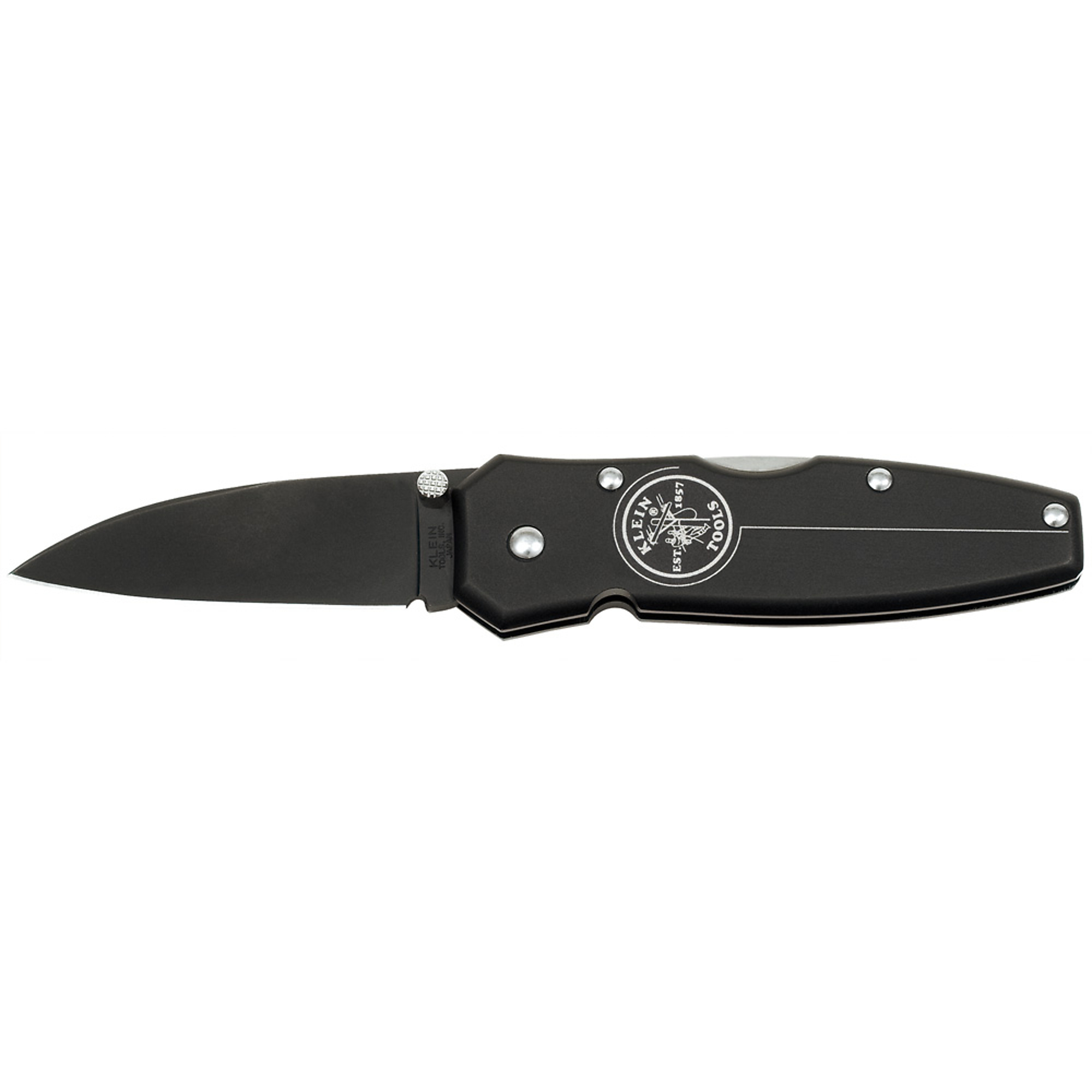 Klein Tools, Black Lightweight Lockback Knife 2-1/4in. Drop P, Blades (qty.) 1 Knives (qty.) 1 Folding, Model# 44000-BLK