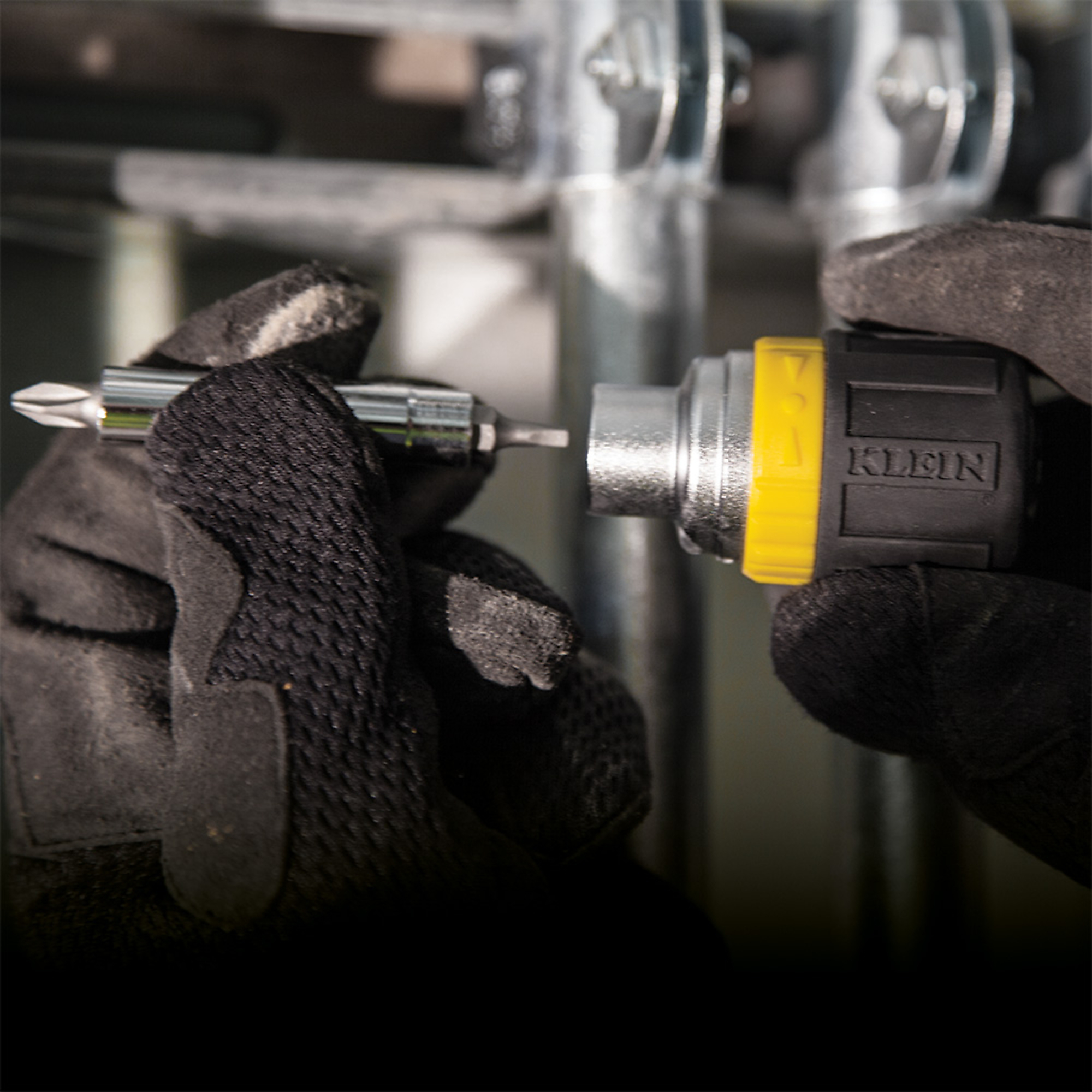 Klein Tools, Multi-Bit Ratcheting Screwdriver, 6in.-1 Stubby,, Drive ...