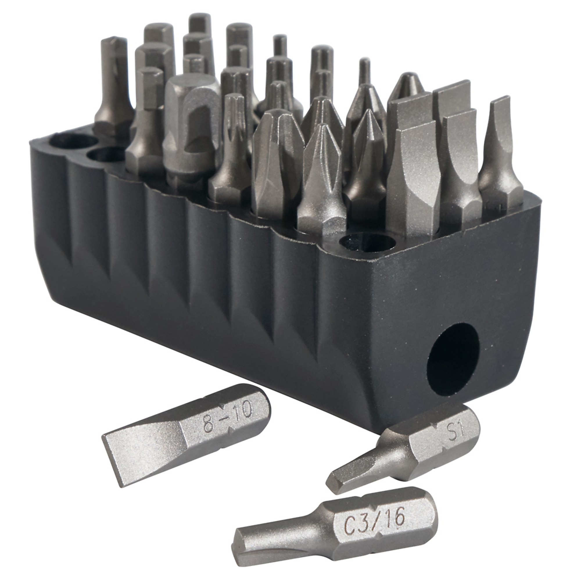 Tip Bit Table Klein Tools, Standard Tip Bit Set, 32-Piece, Drive Type Combination ...