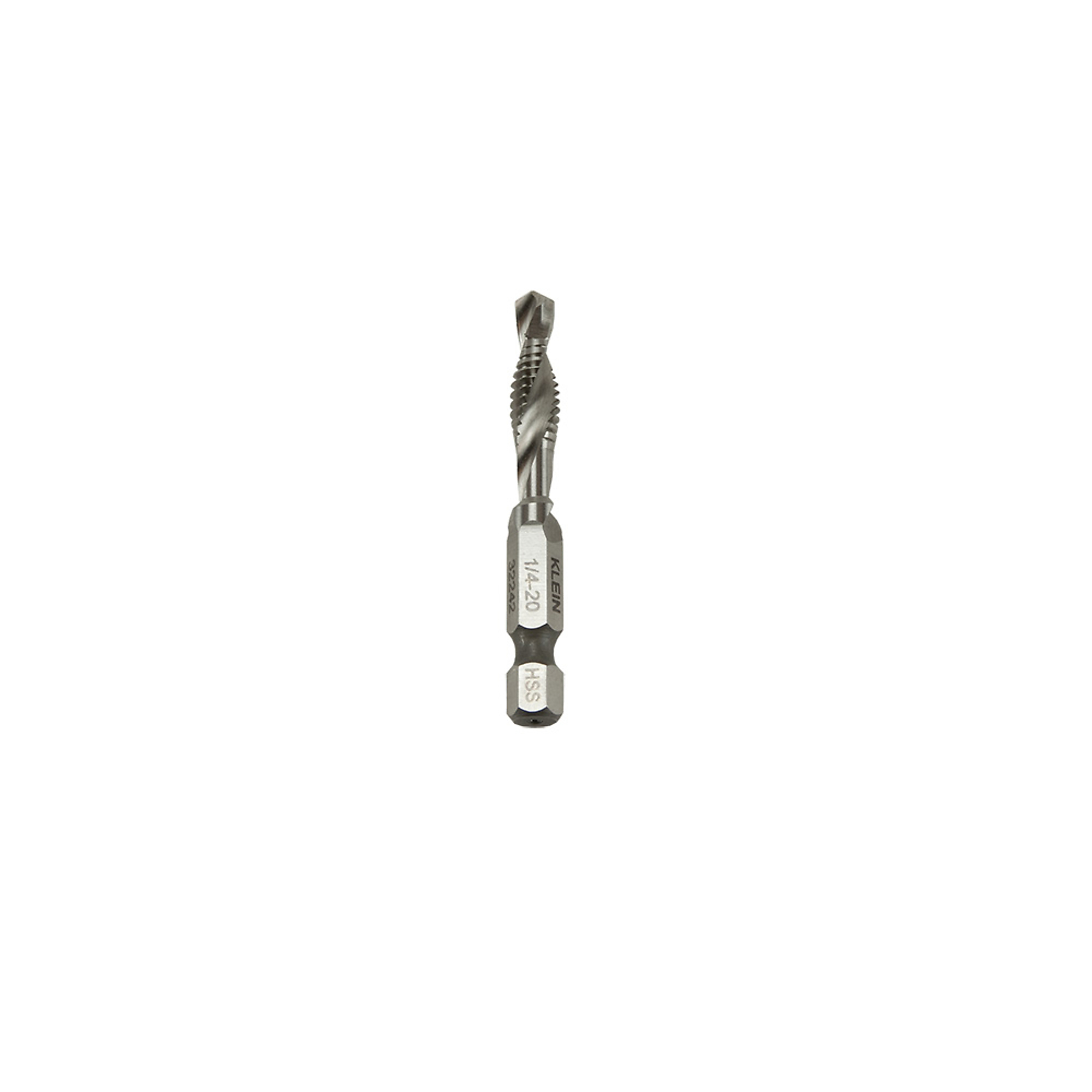 Klein Tools, Drill Tap, 1/4-20 Size (SAE) 1/4 in, Included (qty.) 1 Model# 32242