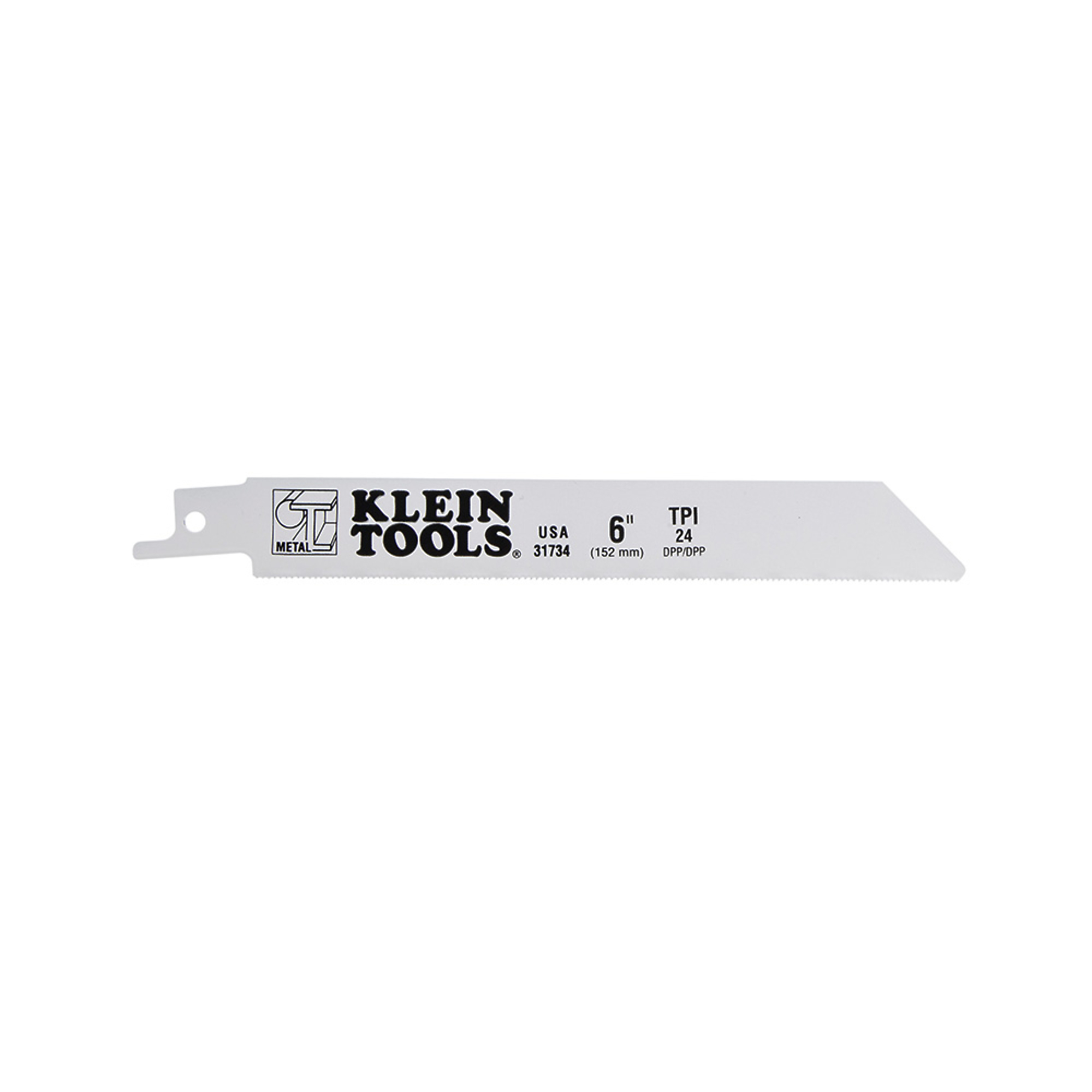Klein Tools, Reciprocating Saw Blades, 24 TPI, 6in., 5-Pack, Blade Length 6 in, Included (qty.) 5 Model# 31734