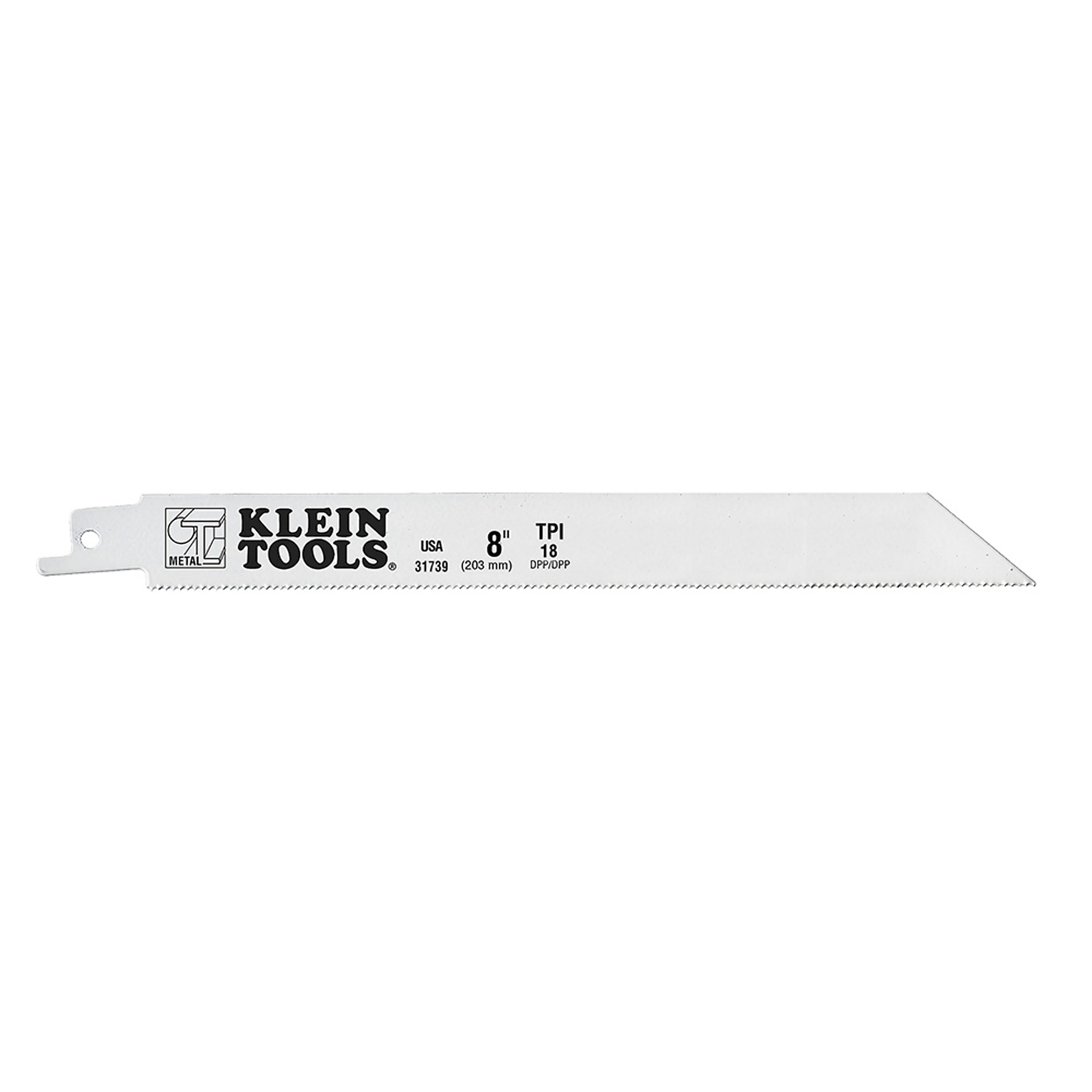 Klein Tools, Reciprocating Saw Blades, 18 TPI, 8in., 5-Pack, Blade Length 8 in, Included (qty.) 5 Model# 31739