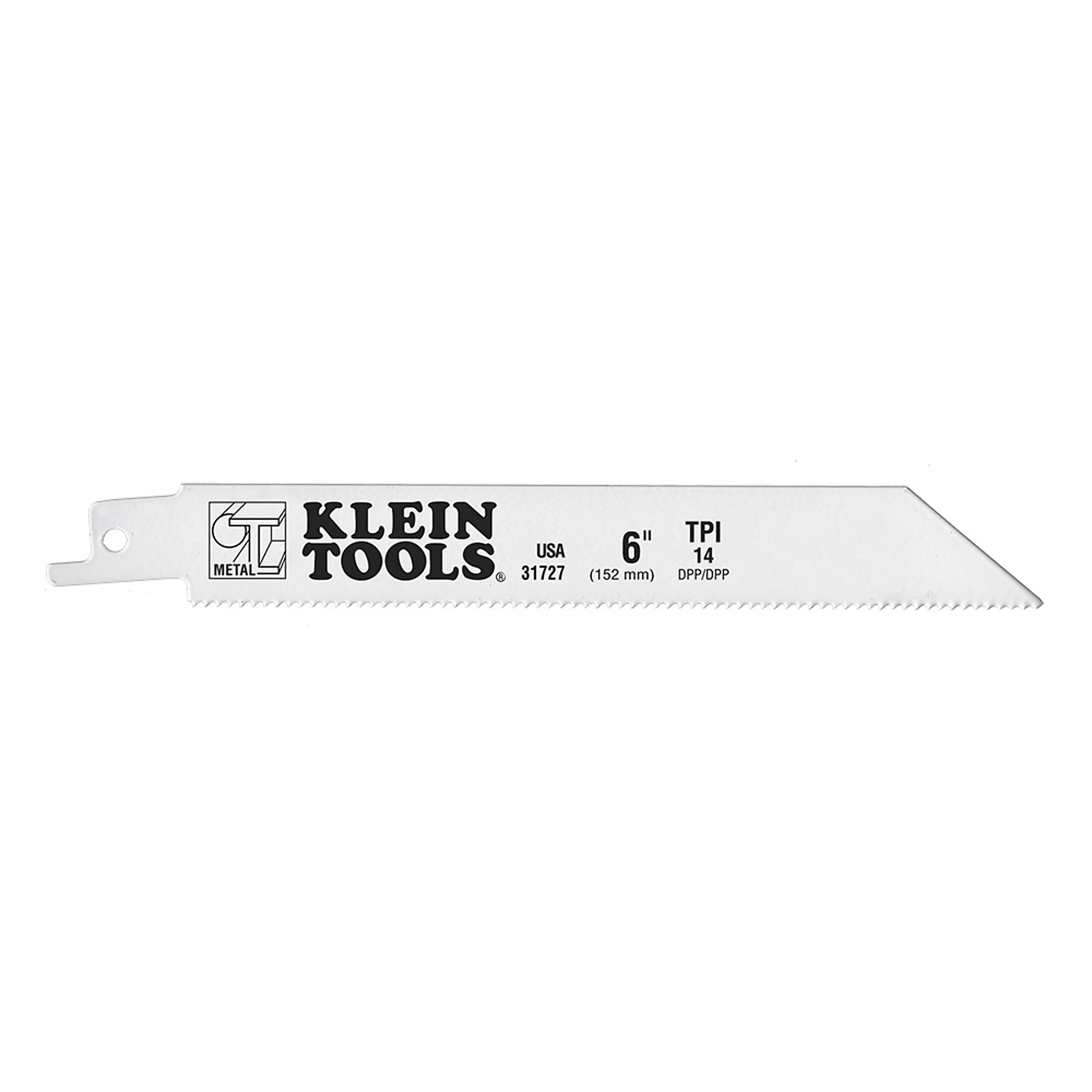 Klein Tools, Reciprocating Saw Blades, 14 TPI, 6in., 5-Pack, Blade Length 6 in, Included (qty.) 5 Model# 31727