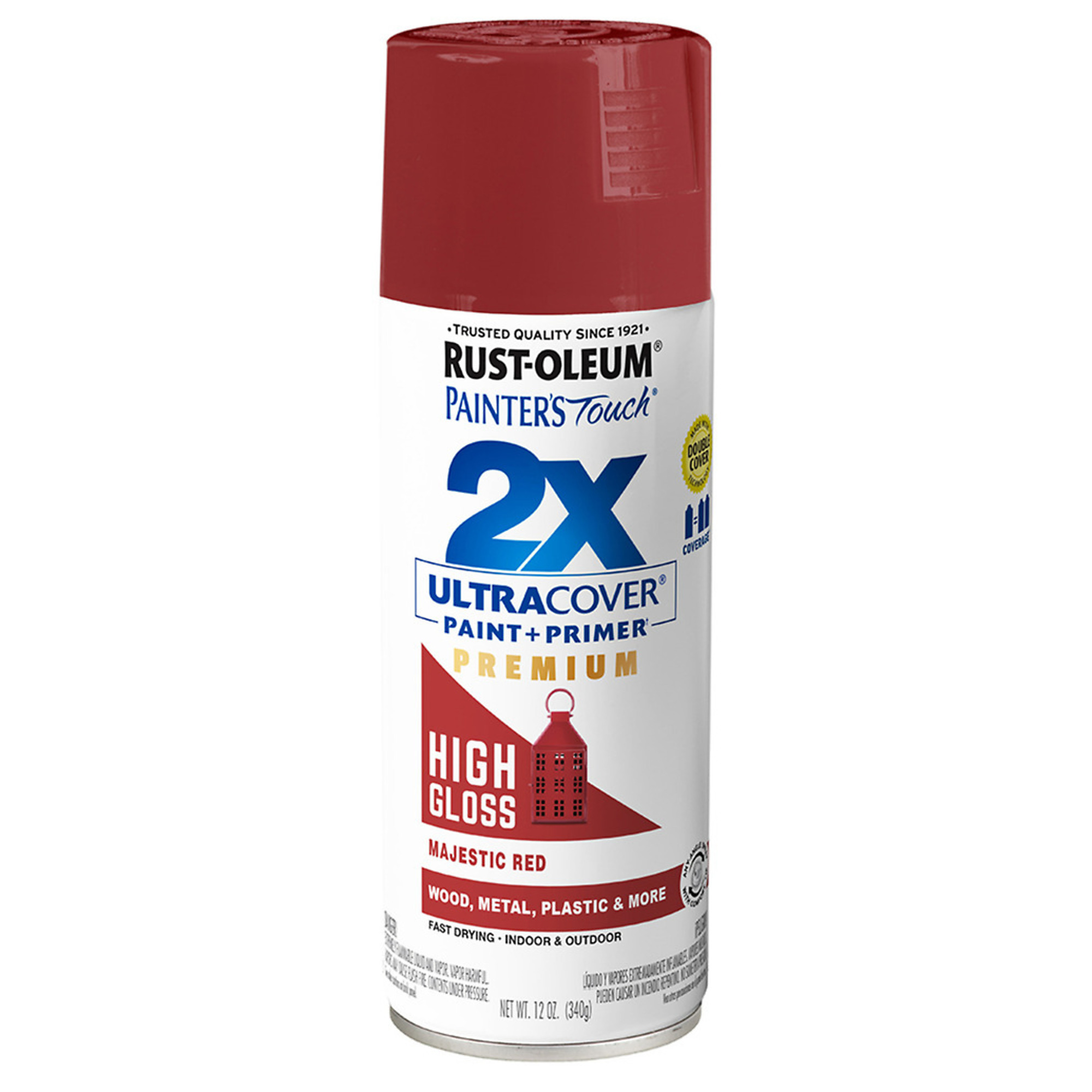 Rust-Oleum Painter's Touch 2X Spray Paint - High Gloss, Majestic Red, 12 Oz., Model# 372272DS