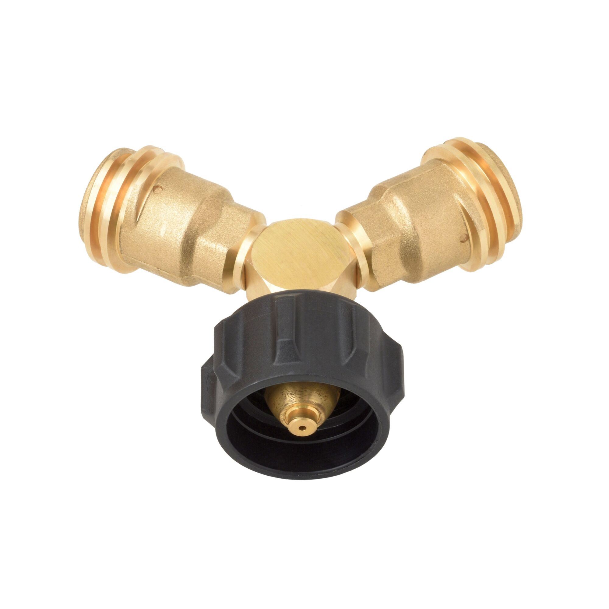 Flame King, Y-Splitter Valve, Included (qty.) 1 Material Brass, Compatible With Works with BBQ Grills, Camping Stoves, Gas Burner, Model# AB225