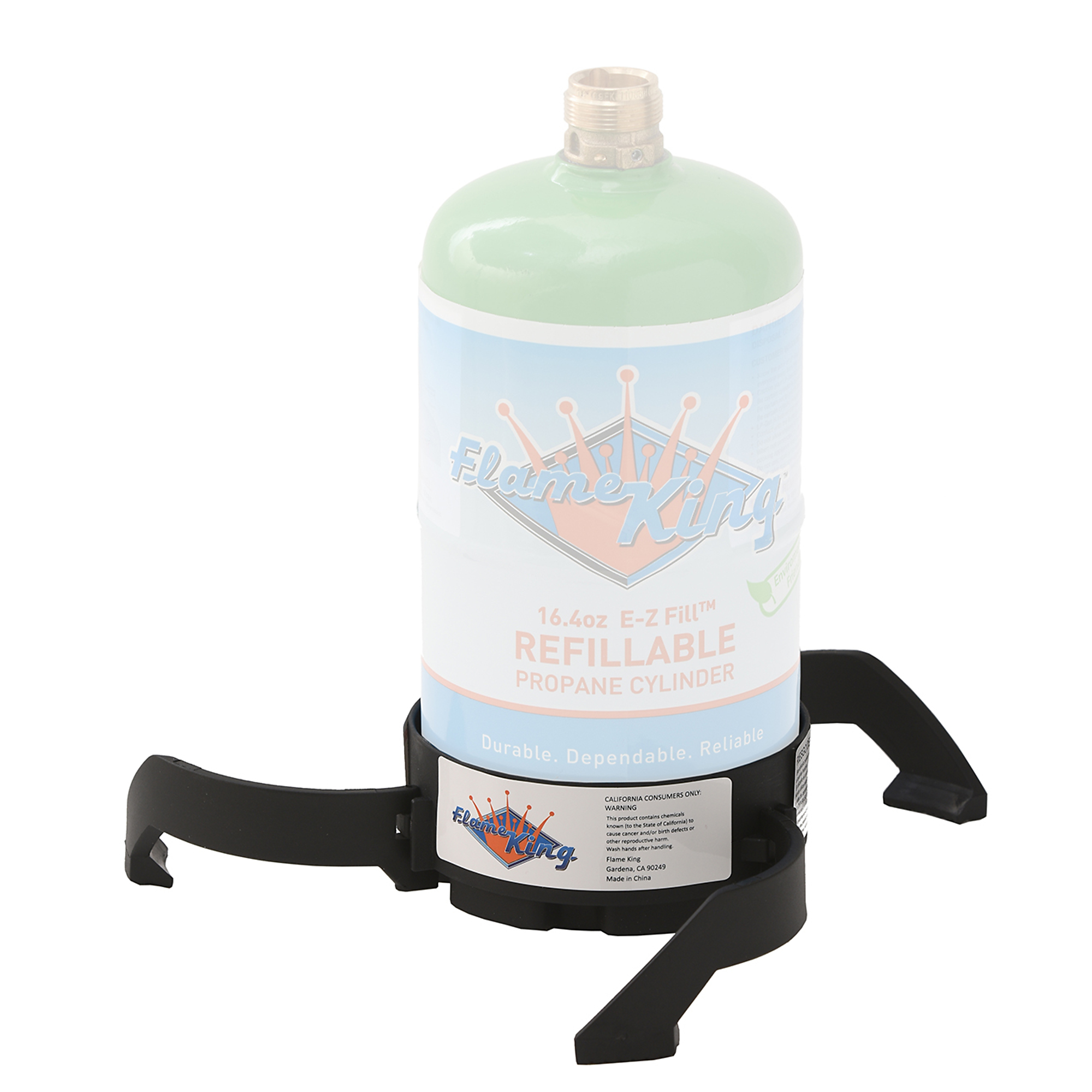 Flame King, Spider Base for 1 LB Cylinder, Included (qty.) 1 Material Plastic, Compatible With 16.4 oz camping propane bottles, Model# YSNSB1LB